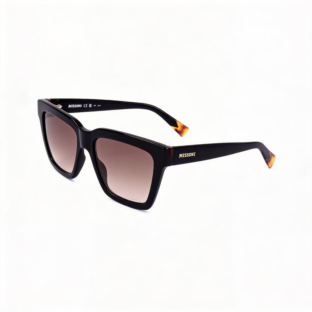 Gafas de sol Missoni Modern para mujer, de acetato negro, con protección UV, 55 mm