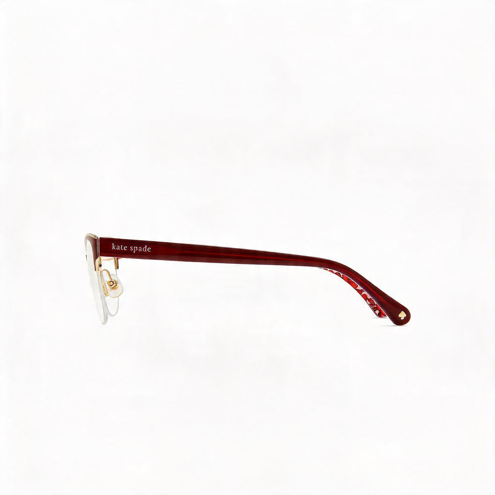 kate spade new york Marjorie Women's Red Pattern Polycarbonate Lens Stainless Steel Frame Non-Polarized Eyewear 52mm