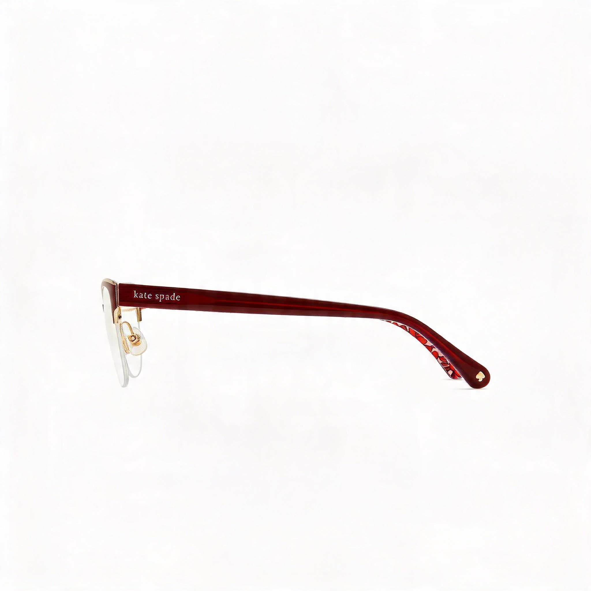 kate spade new york Marjorie Women's Red Pattern Polycarbonate Lens Stainless Steel Frame Non-Polarized Eyewear 52mm, Photo 3