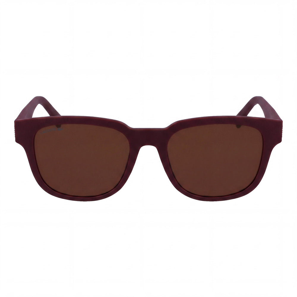 Gafas de sol Lacoste L982s unisex, montura de plástico rojo mate, lentes de policarbonato, protección UV, no polarizadas, 53 mm