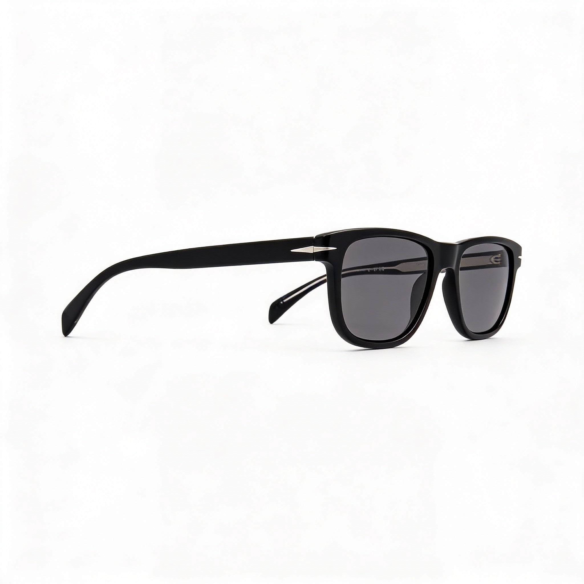 David Beckham Db 1045/S Unisex Acetate Frame Black and Silver, Black Silver Lenses UV Protection Sunglasses 54mm, Photo 1