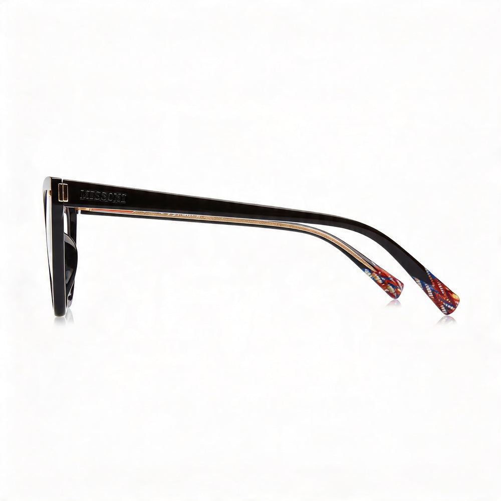 Gafas Missoni Mis 0072 para mujer con montura de acetato negro y lentes de policarbonato negras de 52 mm