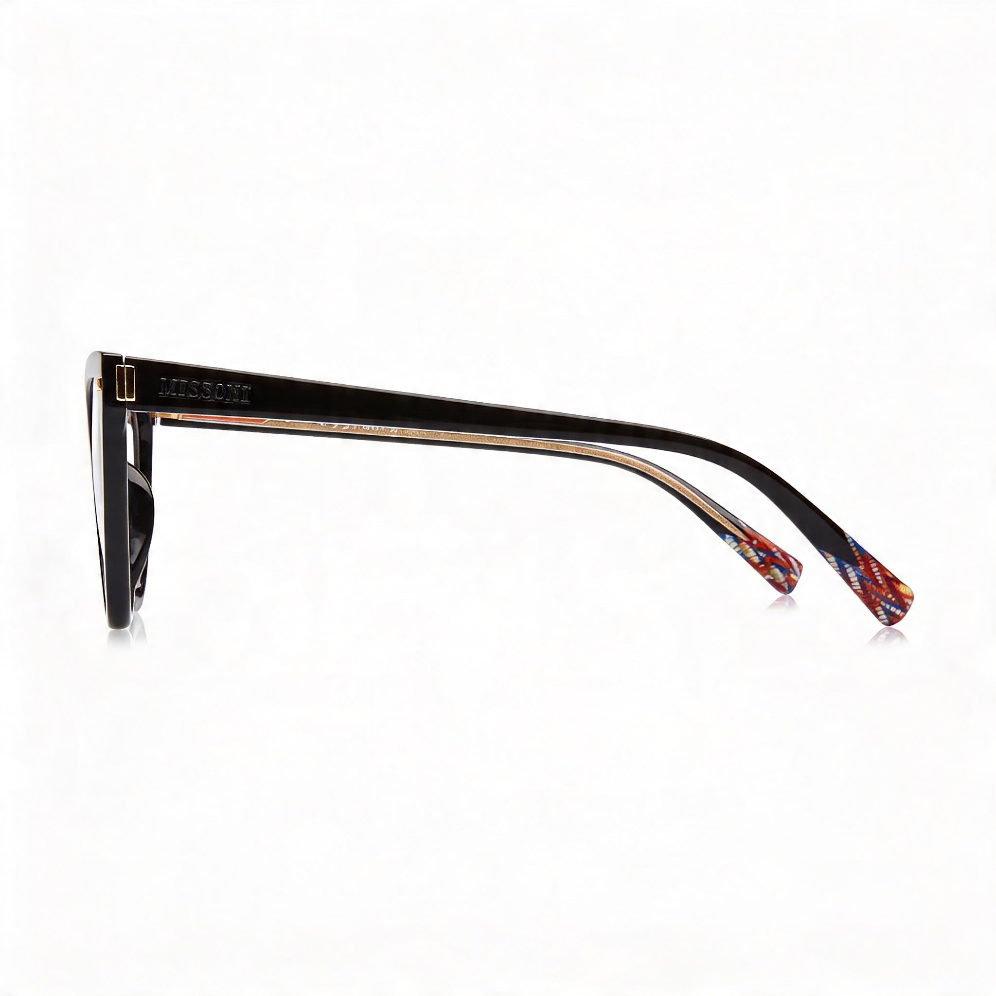 Missoni Mis 0072 Women's Eyewear featuring Black Acetate Frame and Black Polycarbonate Lenses 52mm, Photo 3