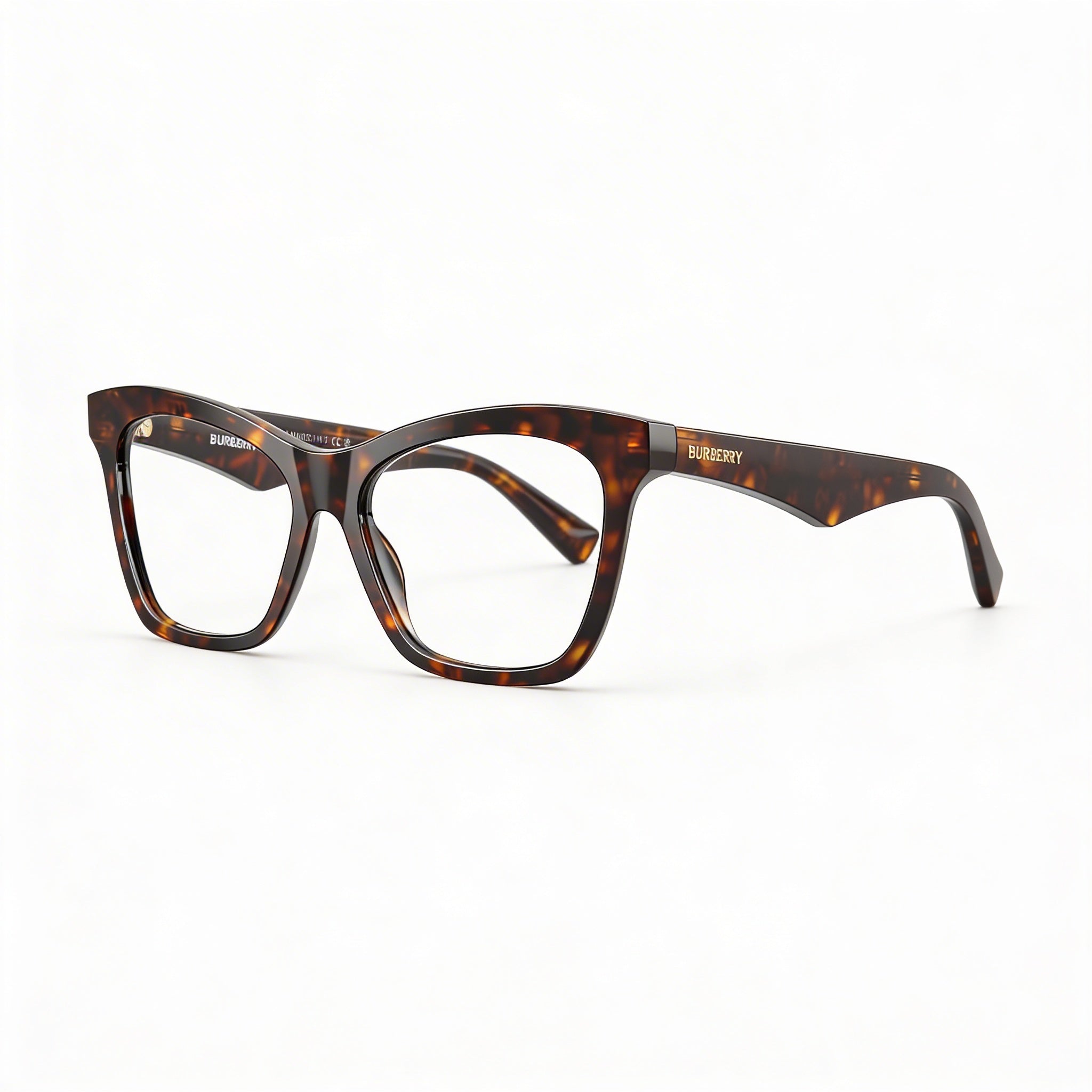 BURBERRY Women's Tortoise Optical Frames with Clear Demo Lenses, Lenses can be Replaced with Custom Prescription Lenses, Photo 2