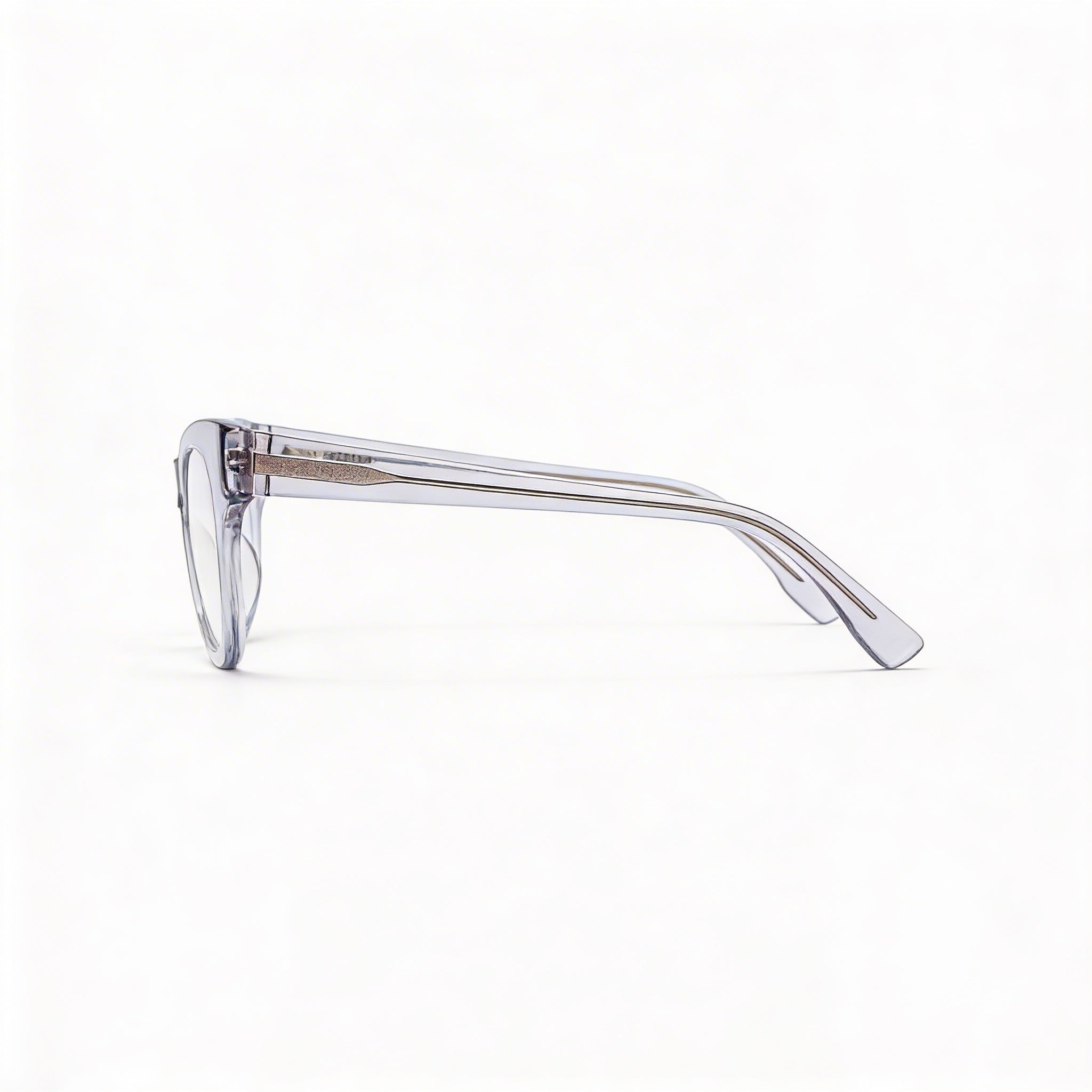 MCALLISTER Mc4504 Men's Grey Crystal Metal Eyewear with Polycarbonate Clear Lenses 52mm, Photo 3
