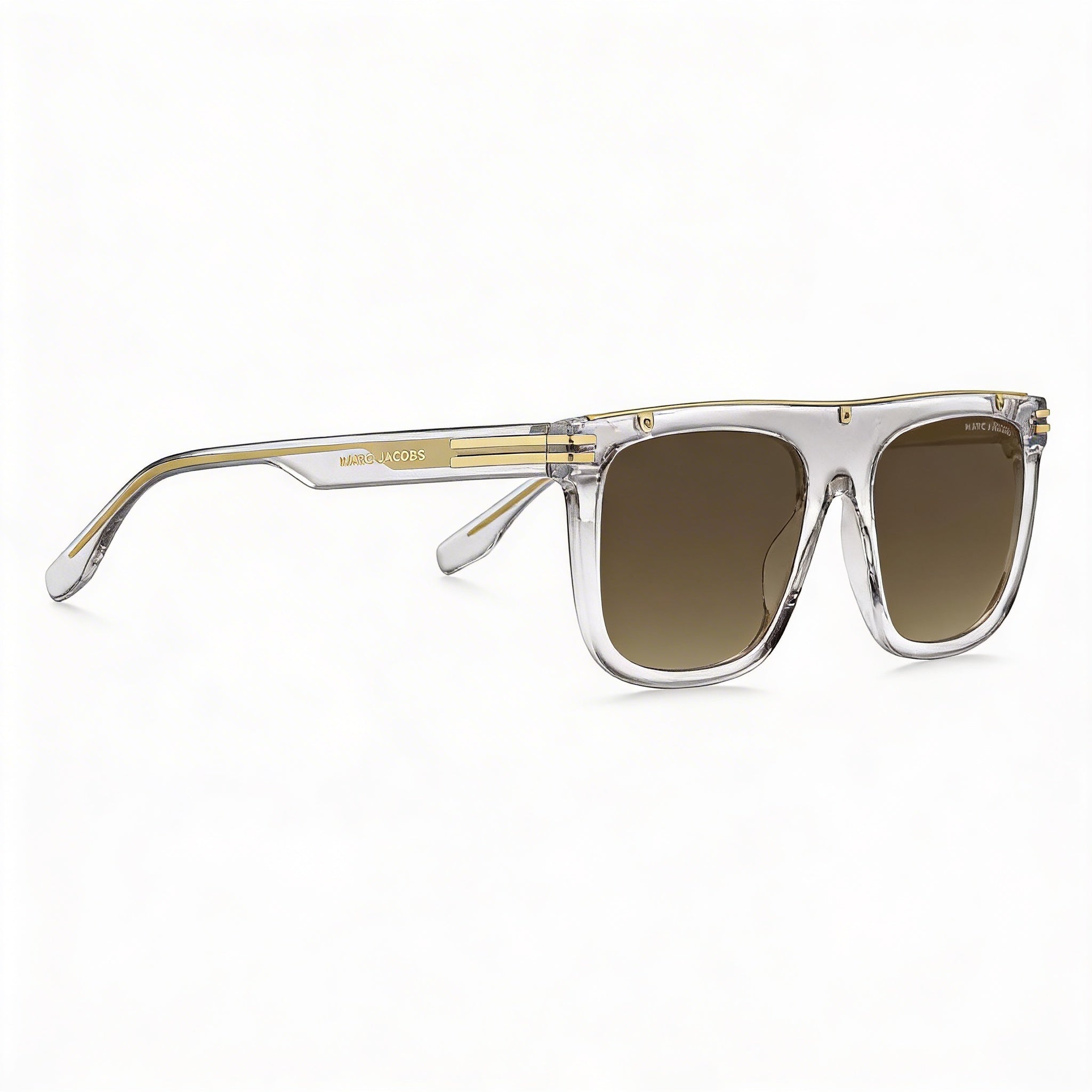 Marc Jacobs Modern Unisex Clear Frame Gradient Dark Brown Lens UV Protection Sunglasses 56mm, Photo 2