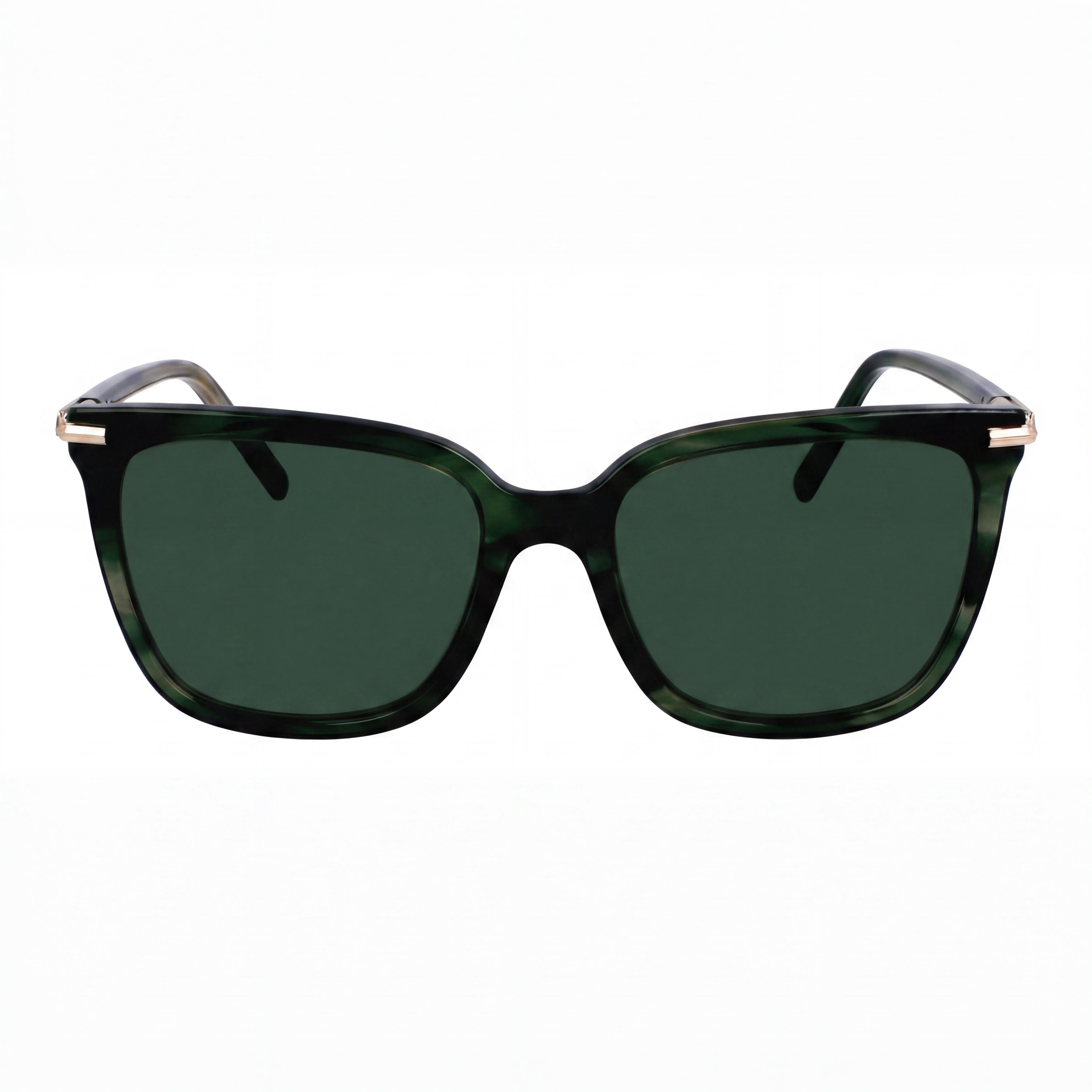 Ferragamo Sf2037s Unisex Striped Green Titanium Eyewear with Non- Lenses, 56mm Lens Width, Photo 2