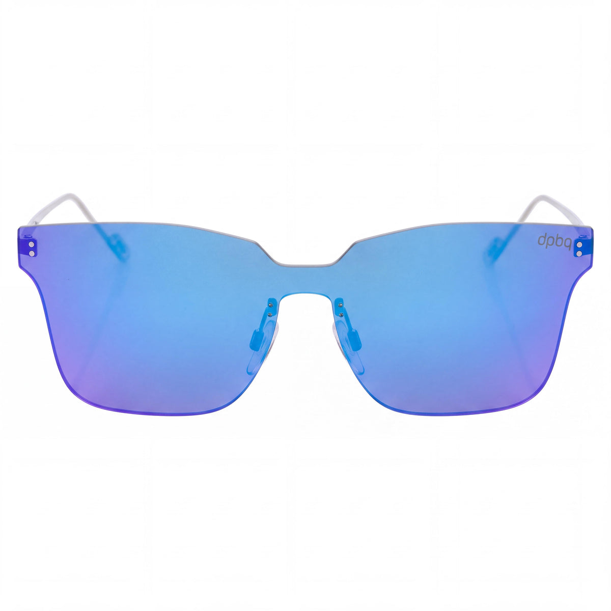 Gafas de sol para mujer DP69 con montura compuesta en color azul cielo y lentes compuestas transparentes no polarizadas, 60 mm de ancho de lente, Photo 2