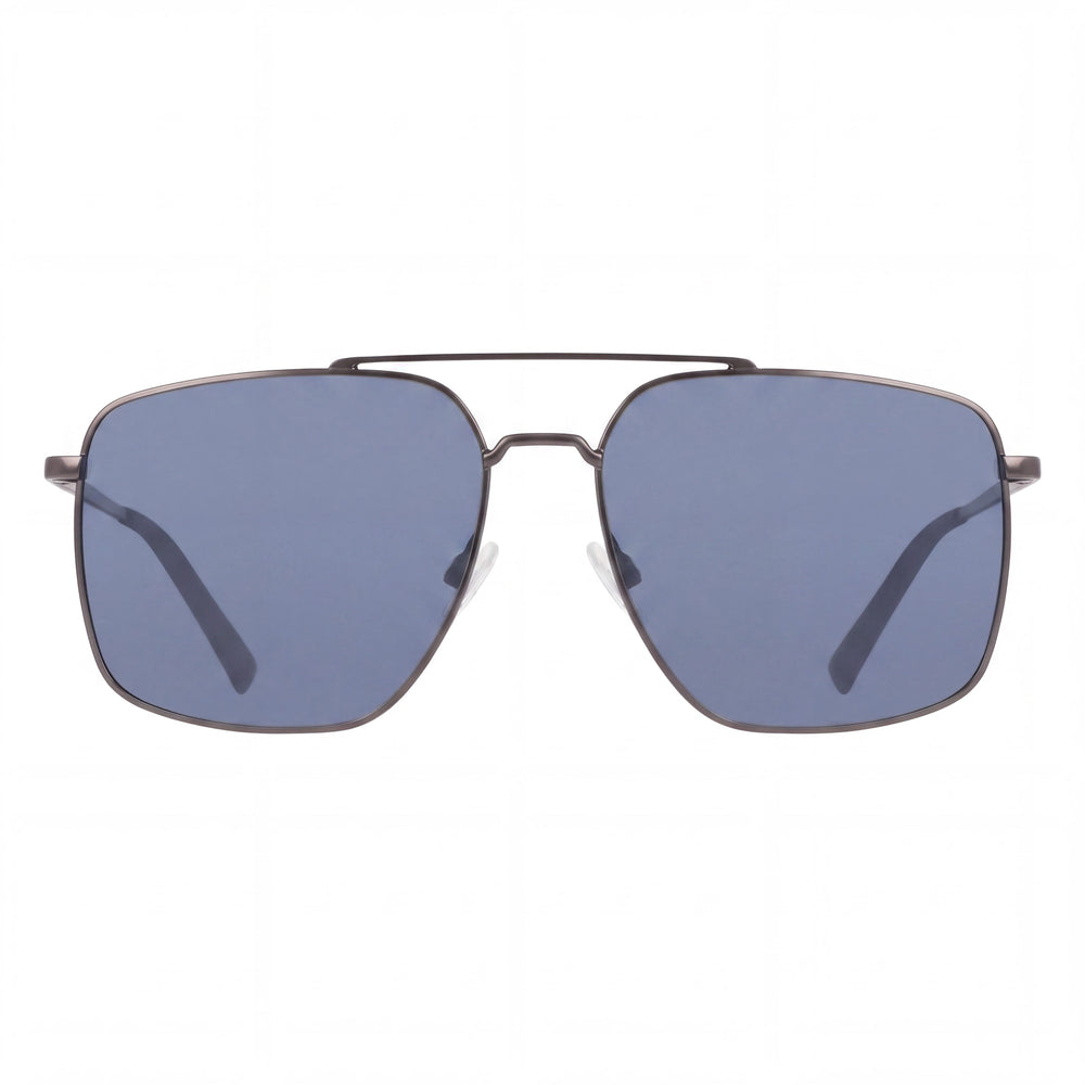 Nautica N106sp Men's Metal Navigator UV Protection Sunglasses, Matte Gunmetal, Smoke Blue Lenses 59mm