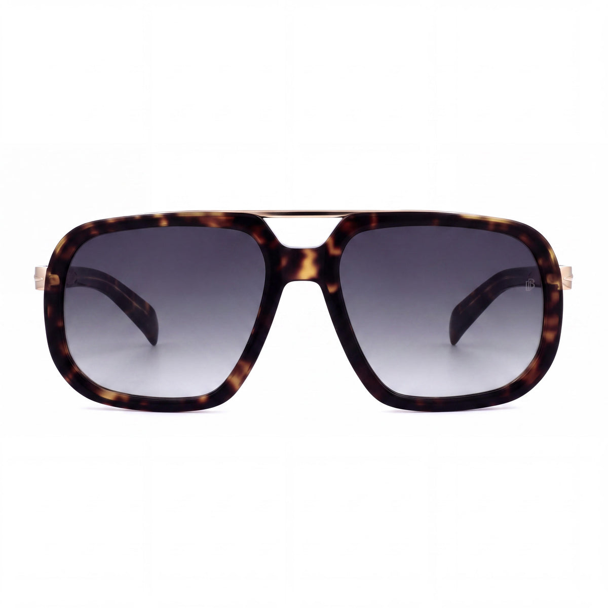 David Beckham Classic Men's Havana Gold Acetate Square Sunglasses 57mm, Photo 2