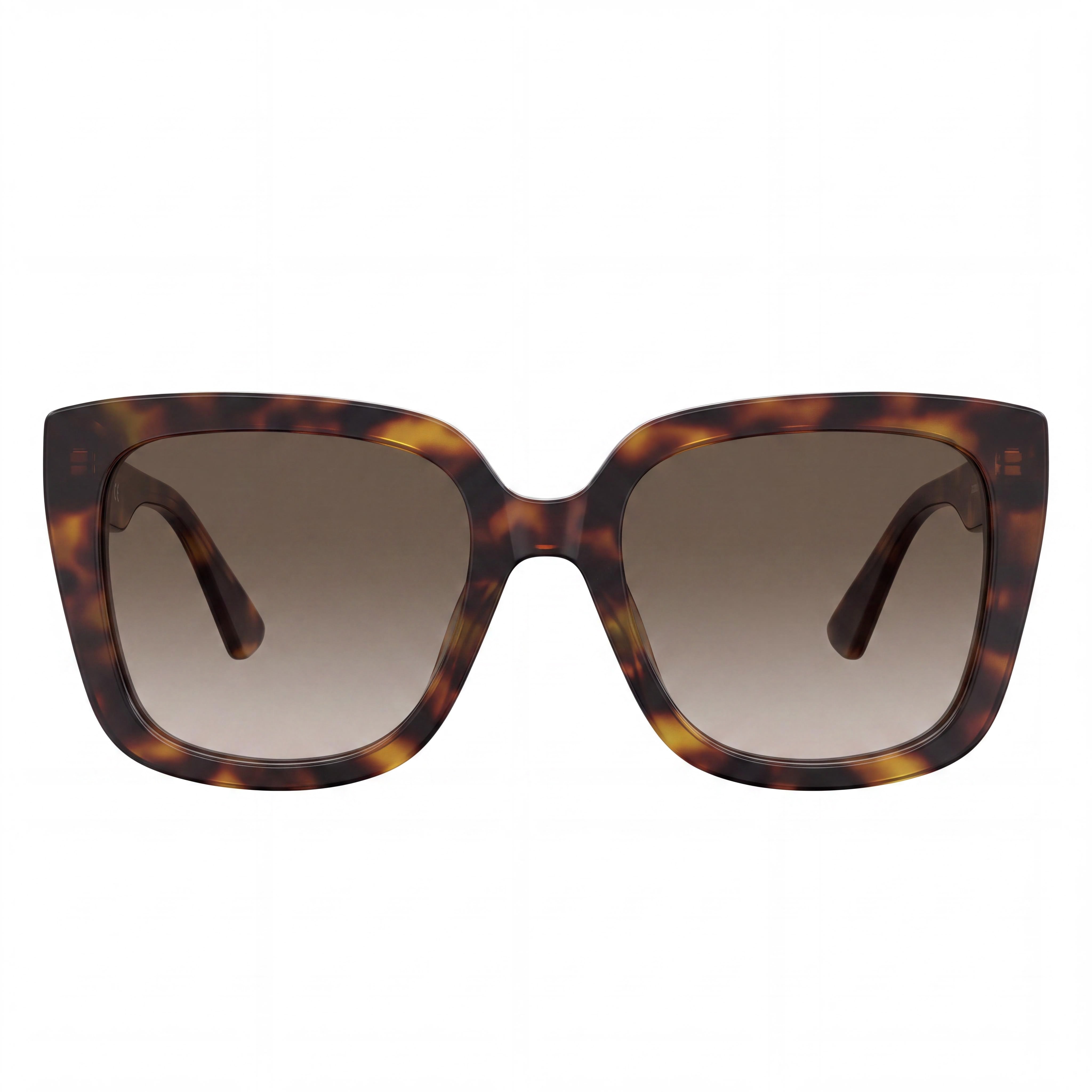 Moschino Modern Women's Acetate Havana Square Brown Shaded Non-Polarized UV Protection Sunglasses 55mm, Photo 2