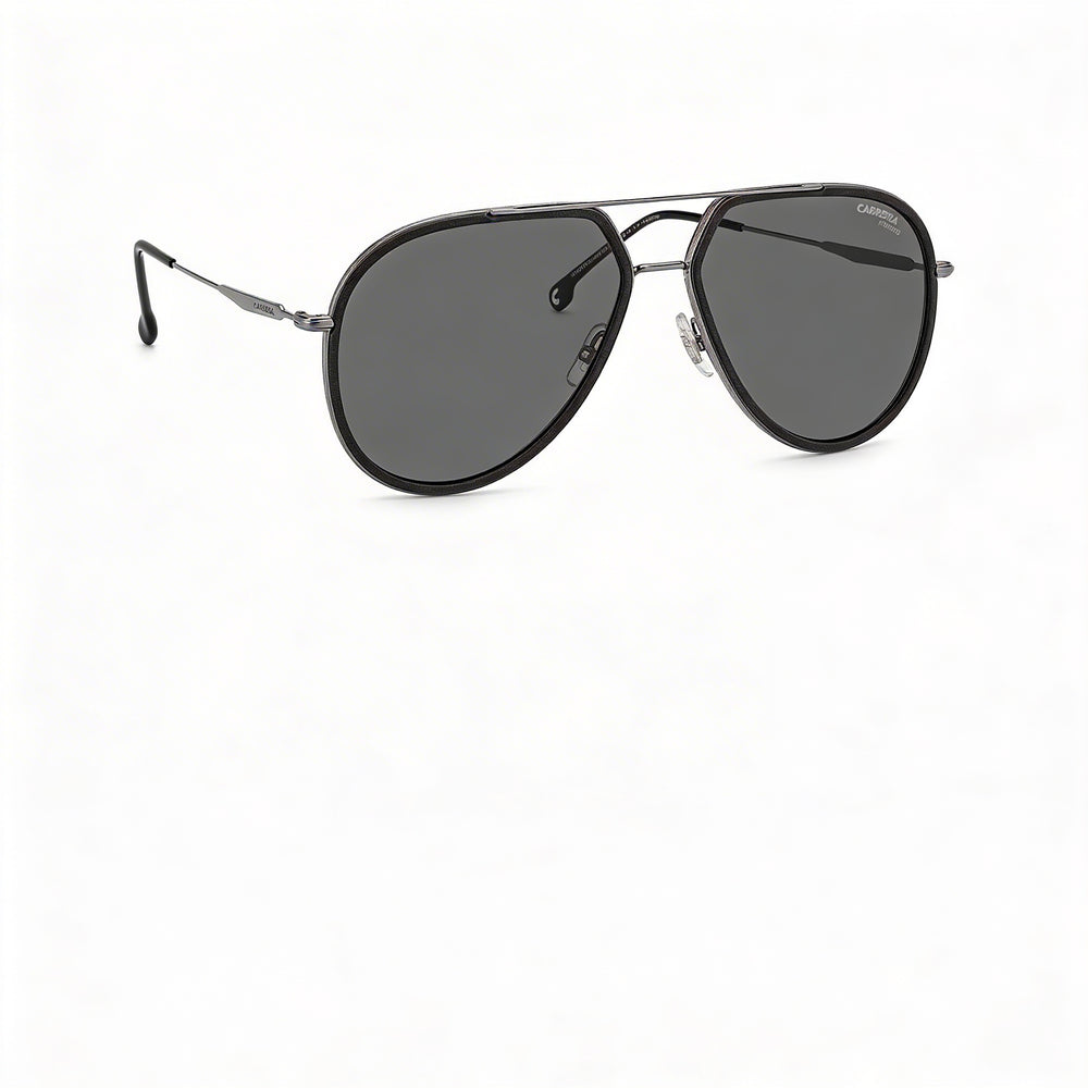Carrera CARRERA 295/S Unisex Metal Frame Sunglasses with Matt Black Polycarbonate Lenses, 65.7mm Lens Width