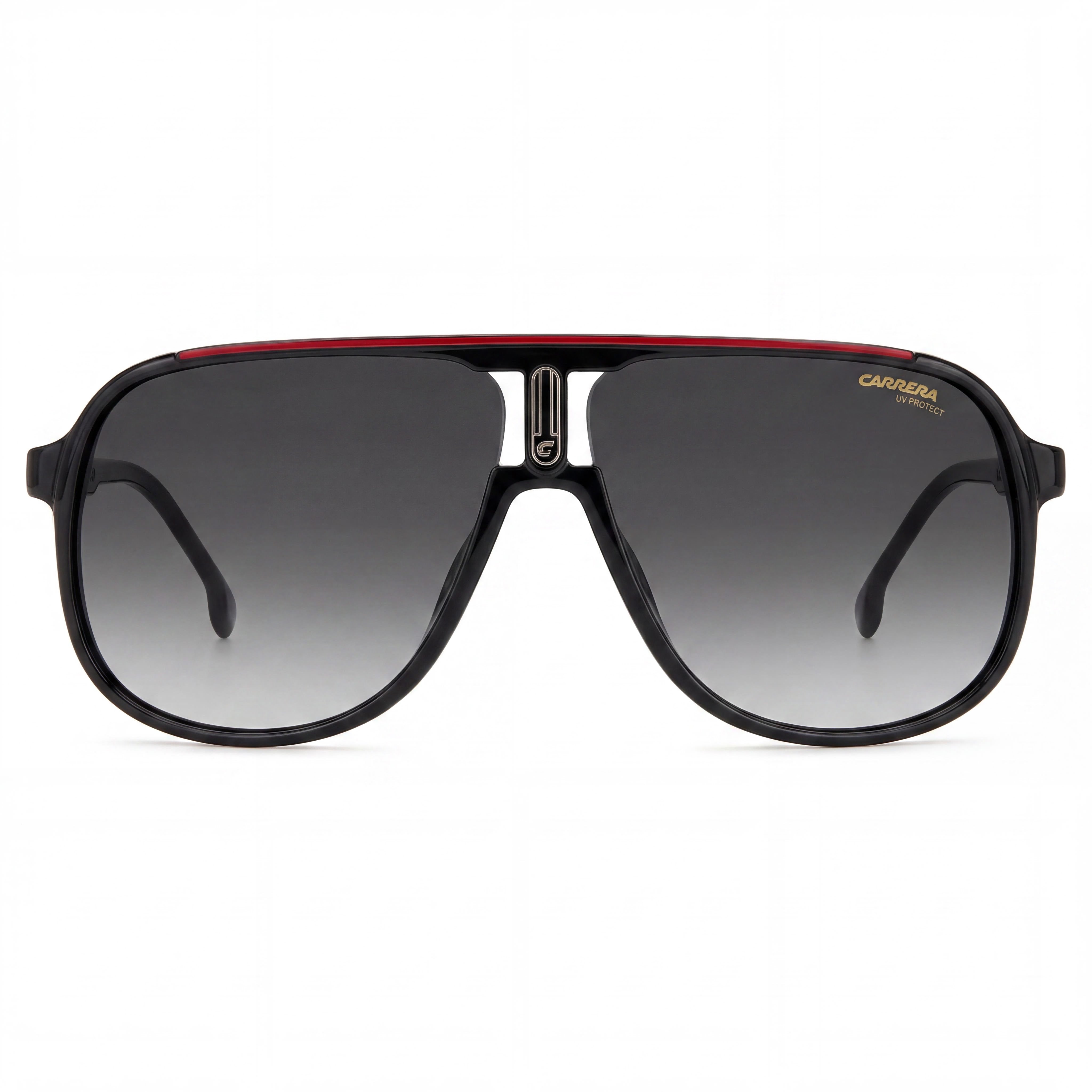 Carrera Gafas de Sol de Propionato Inyectado Contemporáneas Unisex Negro Rojo Montura Sombreada Lentes Negro Rojo Protección UV 62mm, Photo 2