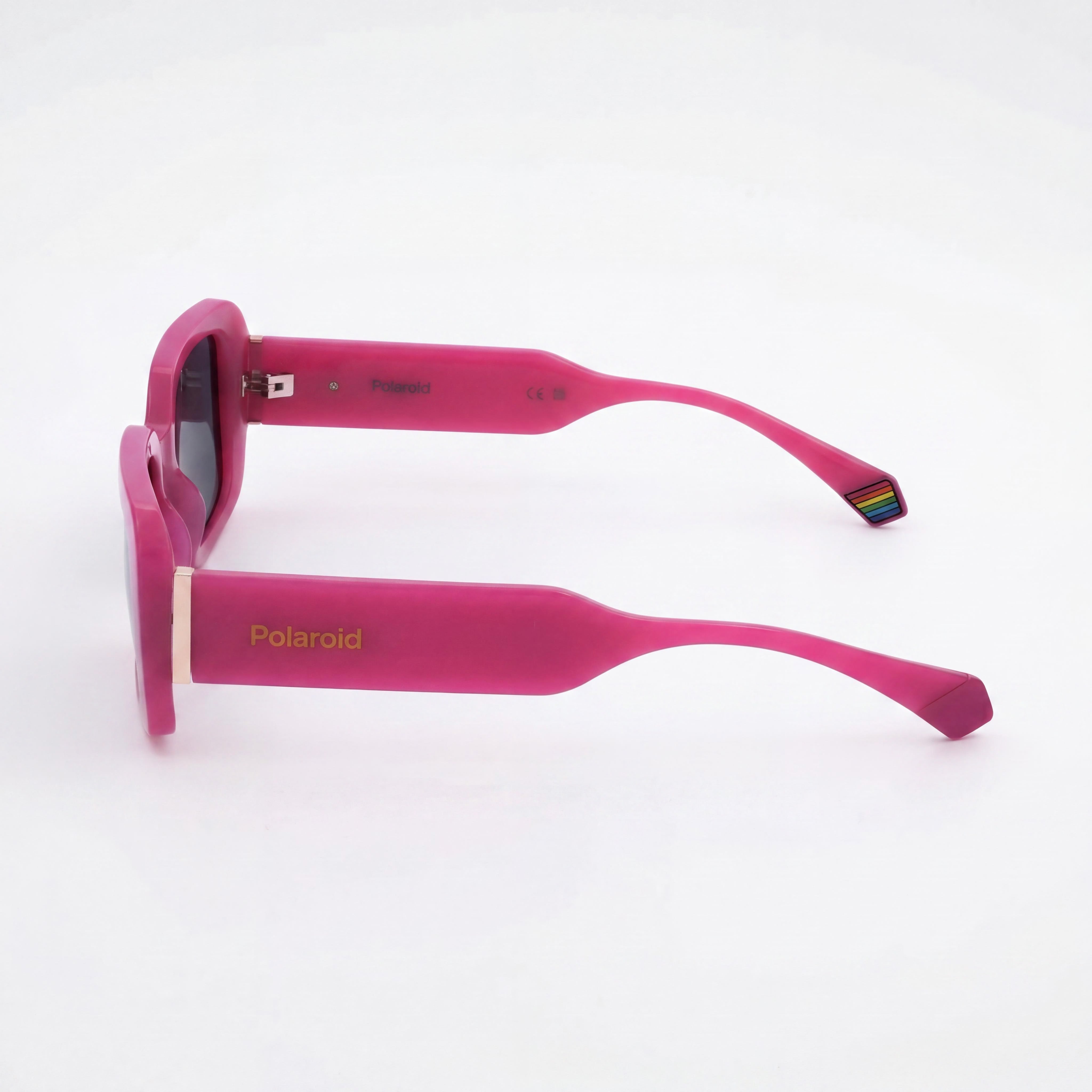 Gafas de sol clásicas Polaroid para mujer, fucsia, policarbonato, protección UV, ancho de lente 52 mm, Photo 2