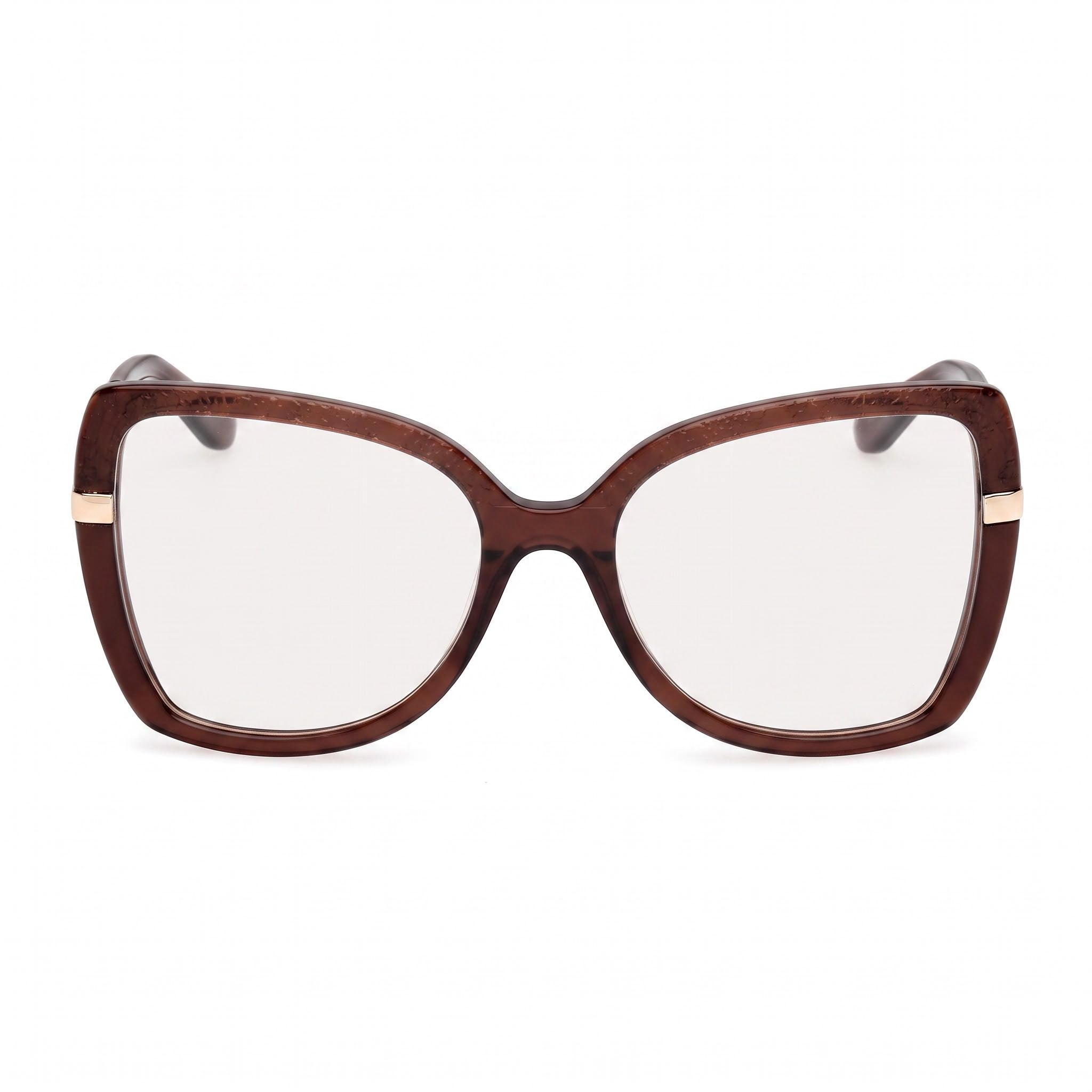 Guess Gu50245 Women's Dark Brown / Pale Gold Plastic Frame Eyewear with Dark Brown Polycarbonate Lenses 54mm, Photo 2