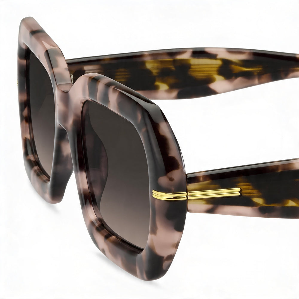 Hugo Boss BOSS 1732/G/S Women's Pink Havana Acetate Frame Brown Shaded Lens UV Protection Sunglasses 54mm