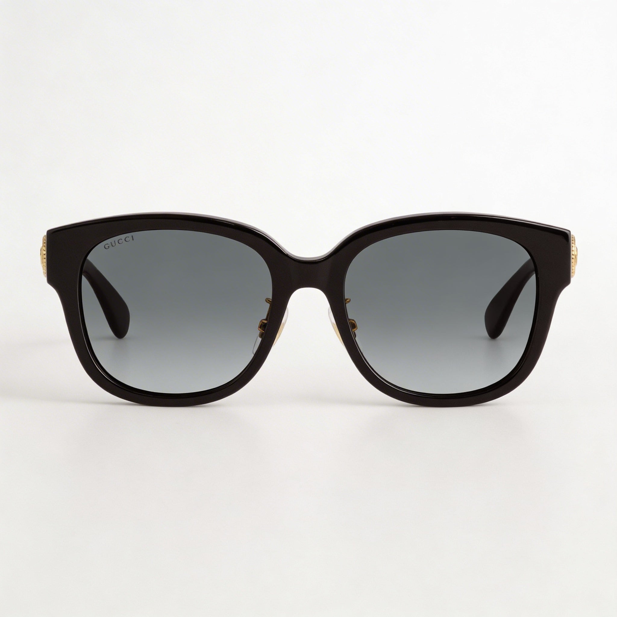 Gafas de sol Gucci Gg1409sk-001 para mujer, ovaladas, Panthos, de acetato reciclado, con lentes degradadas en negro y gris, 55 mm, Photo 3