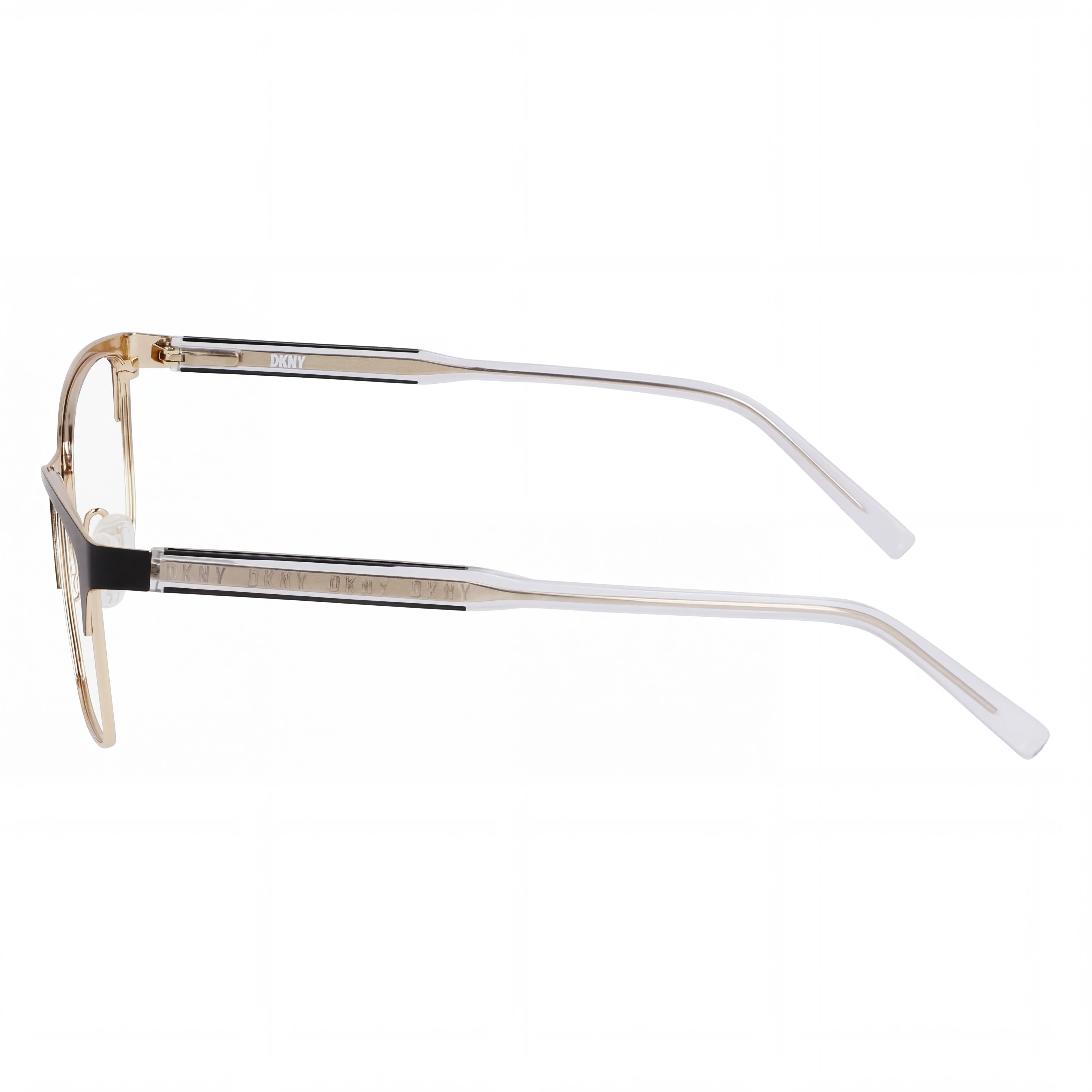 DKNY Dk3008 Women's Black Gold Acetate Frame Eyeglasses with Non-Polarized Polycarbonate Lenses 53mm, Photo 2