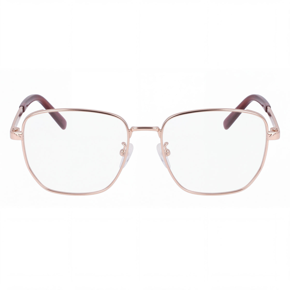 MCM Worldwide MW5021-H Unisex Shiny Rose Gold Metal Frame Sunglasses, Multicolor Lenses 53-17-145, Photo 2