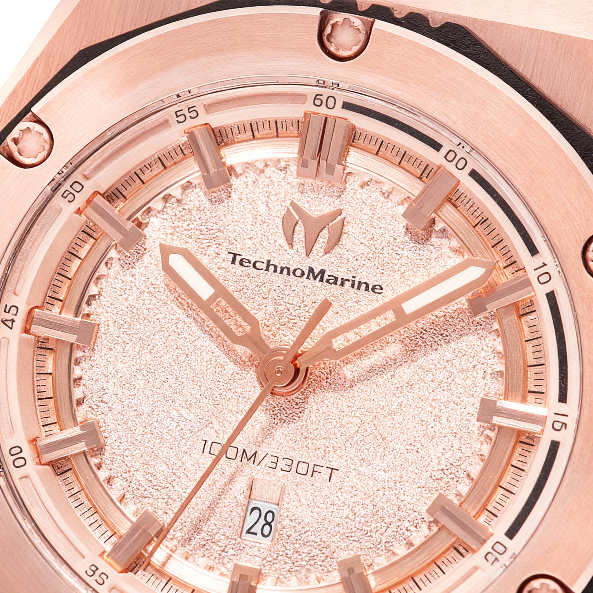 TechnoMarine CORAL - Legacy TM-416058 Women's 36mm Quartz Rose-gold Dial Stainless Steel Bracelet Watch, Photo 3