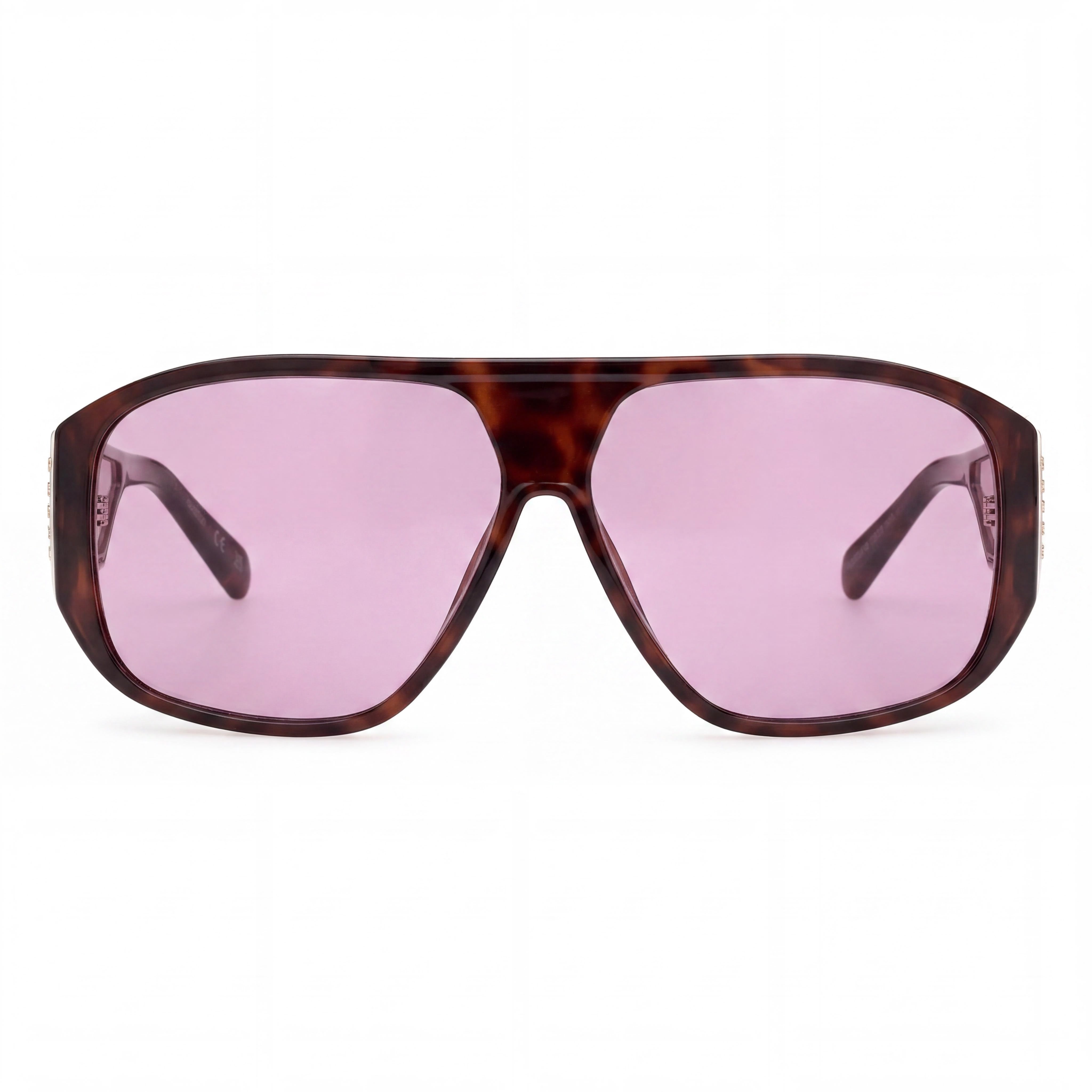 Gafas de sol unisex GUESS Moderne, montura de plástico habana oscuro, lentes violeta no polarizadas, UV 400, 61-11-140, Photo 2
