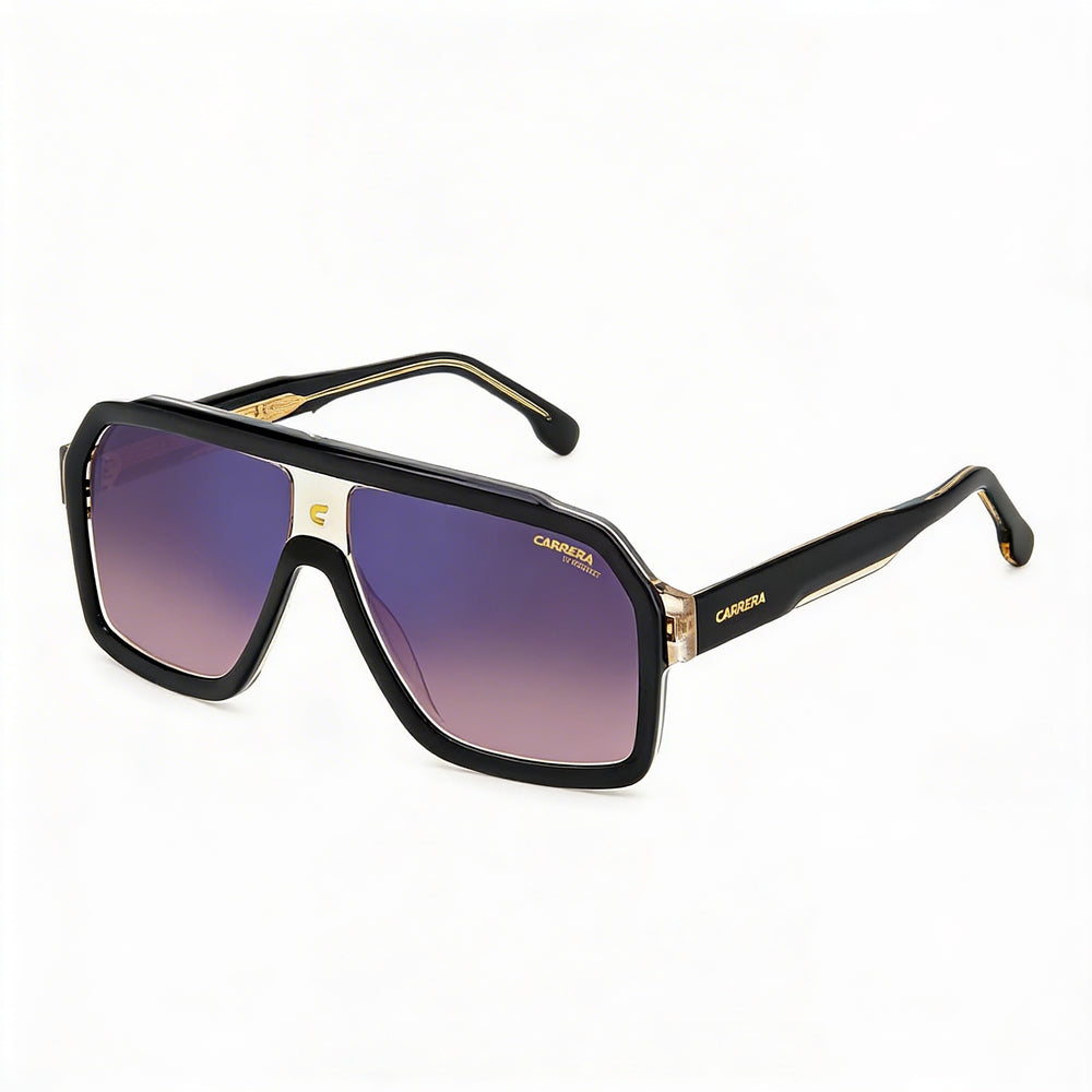 Carrera Classic Unisex Acetate Gradient UV Protection Sunglasses Black Beige Brown Shaded Blue Mirror 60mm