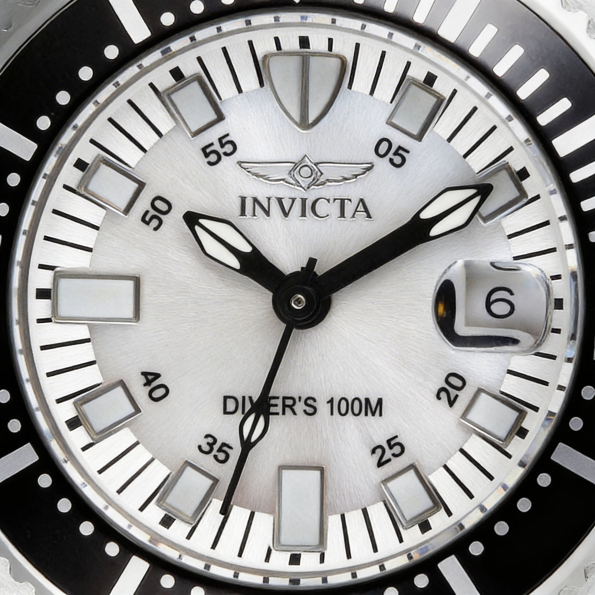 Invicta Pro Diver 2958 Unisex Stainless Steel 30mm White Mother of Pearl Luminous Quartz Watch 100M WR, Photo 2