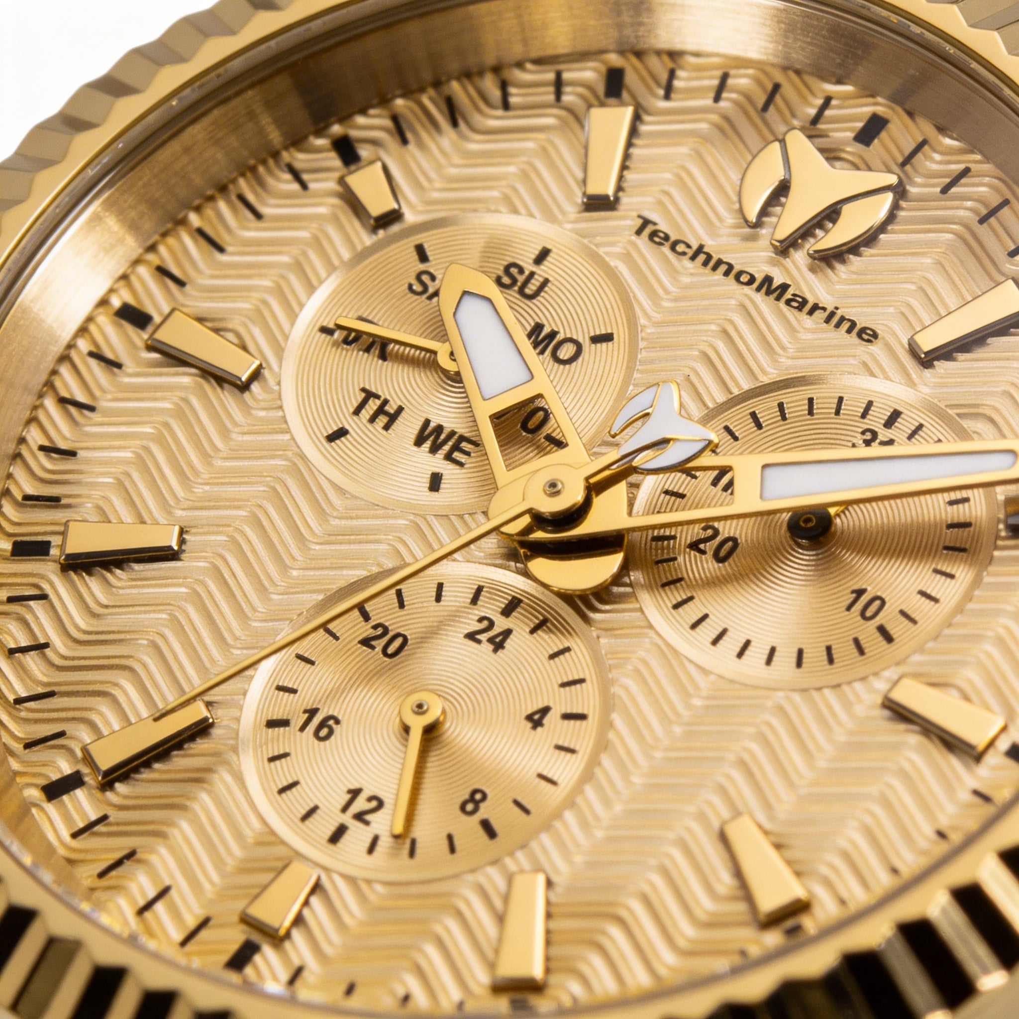 Technomarine Sea TM-724002 Unisex Quartz Watch, 42mm Stainless Steel Case, Gold Dial, Silicone Strap, Photo 3