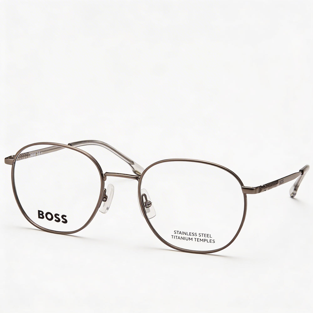 Gafas Hugo Boss 1415 para hombre, con montura de metal, color rutenio oscuro mate, lentes de 55 mm