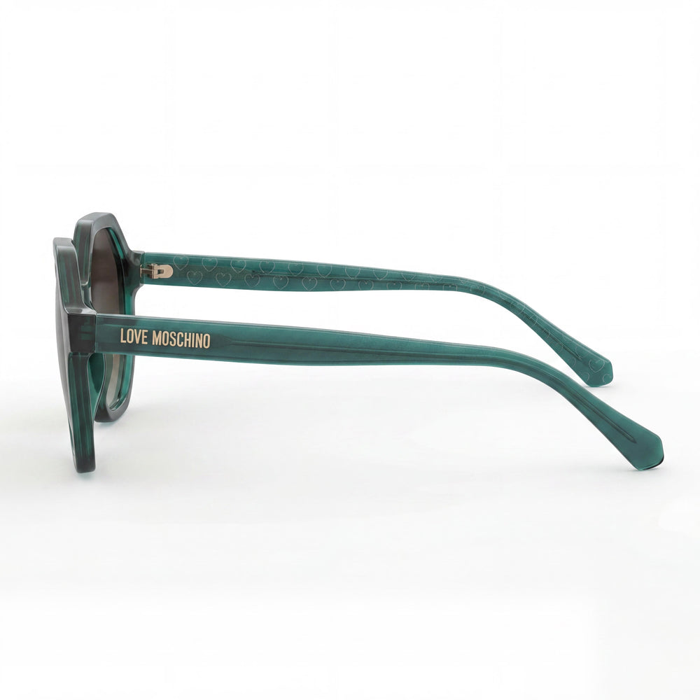 Love Moschino Casual Women's Sunglasses, Green Cellulose Propionate Frame, Brown Shaded Lenses, 52mm