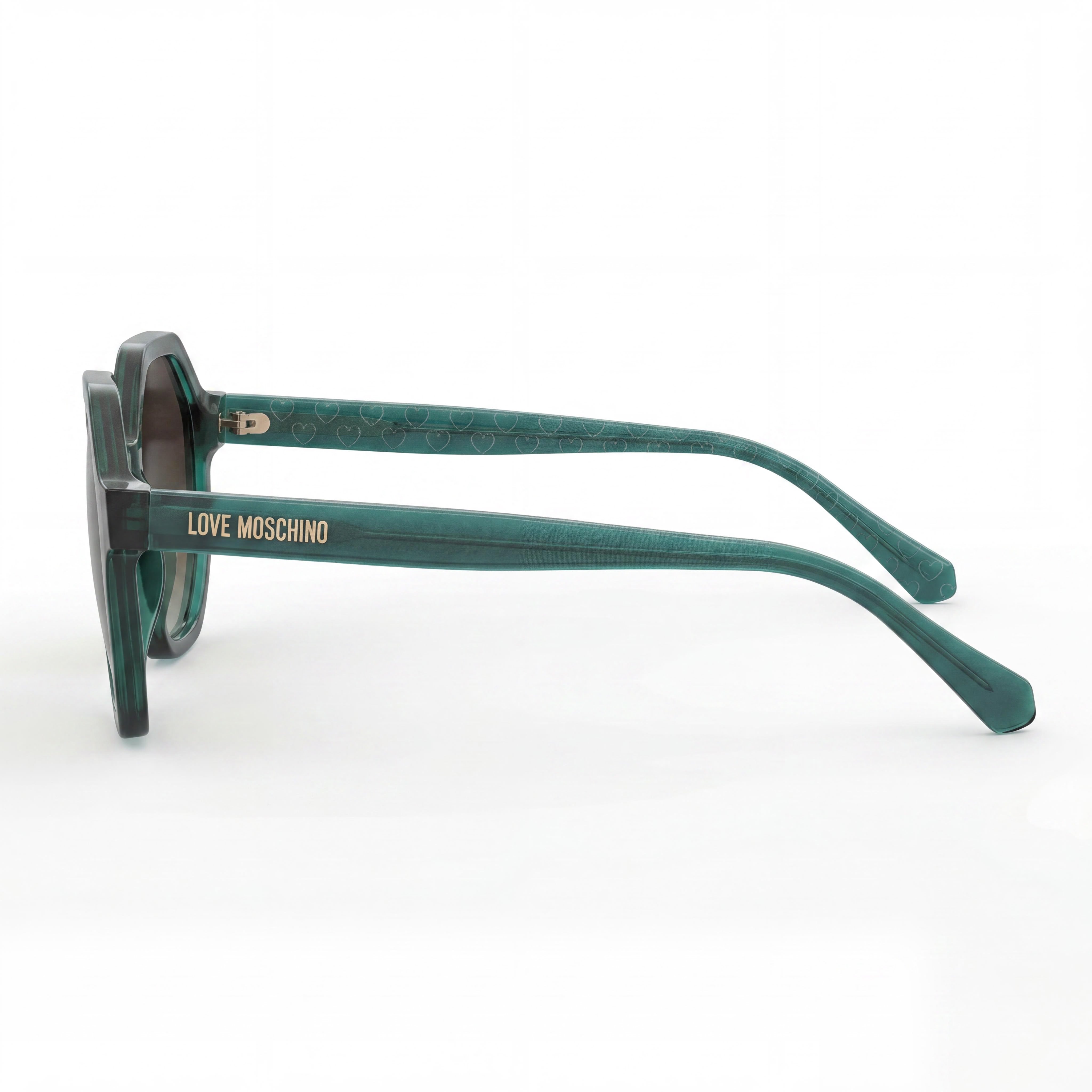Love Moschino Casual Women's Sunglasses, Green Cellulose Propionate Frame, Brown Shaded Lenses, 52mm, Photo 3