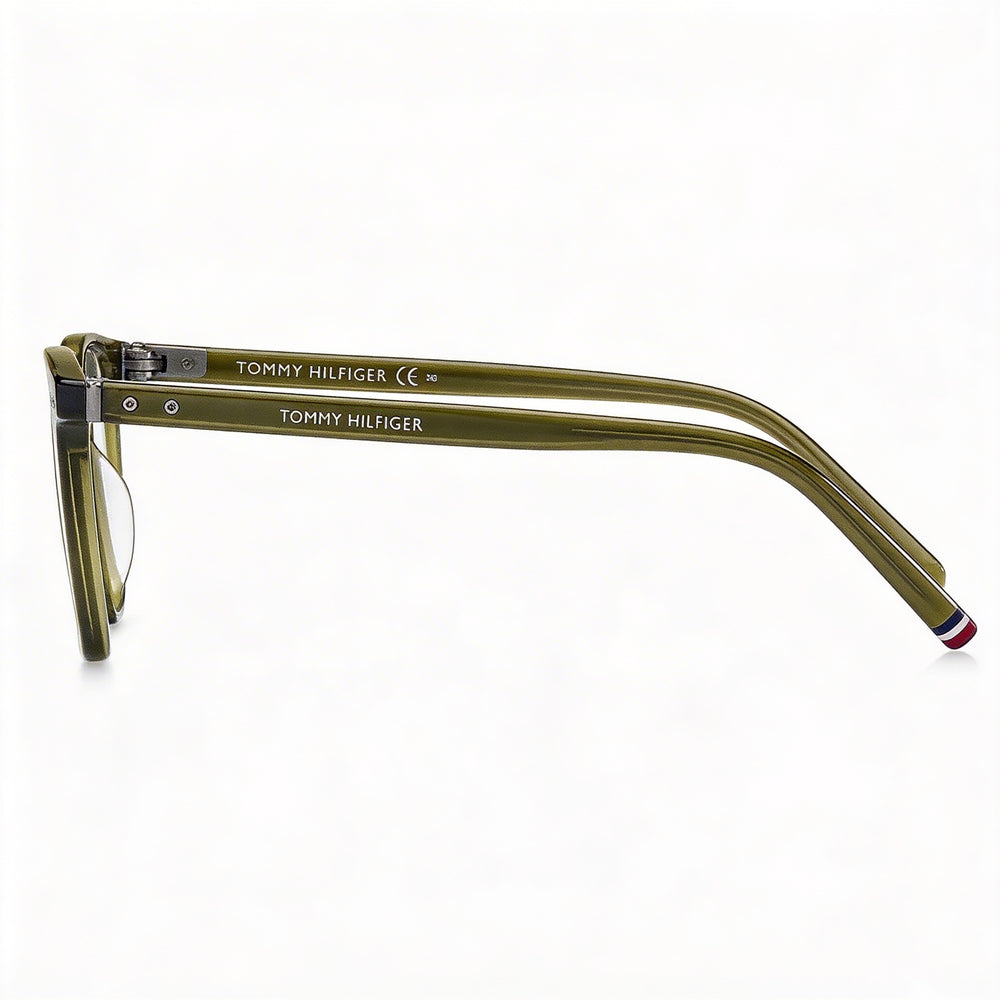 Gafas de sol Tommy Hilfiger TH 1942 modernas para mujer color caqui, con montura de acetato y lentes de policarbonato, 52 mm