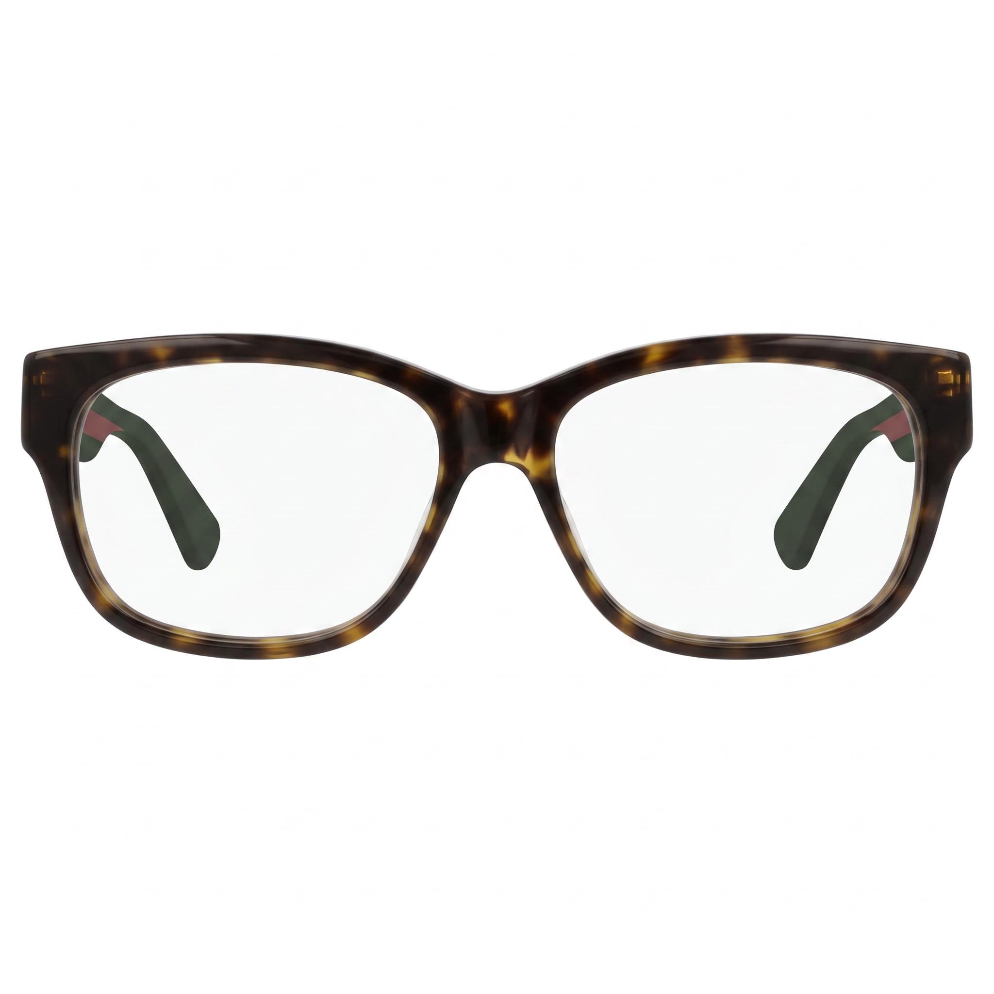 Gucci Gg0278o-012 Women's Full Rim Rectangle Optical Frame Plastic Dark Havana - Dark Green 55-15-145mm, Photo 2