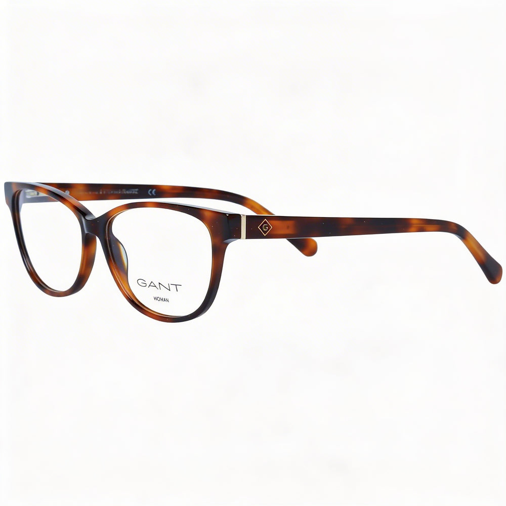 Gafas de plástico modernas Gant para mujer, montura Habana, lentes de policarbonato transparente, 55-14-140
