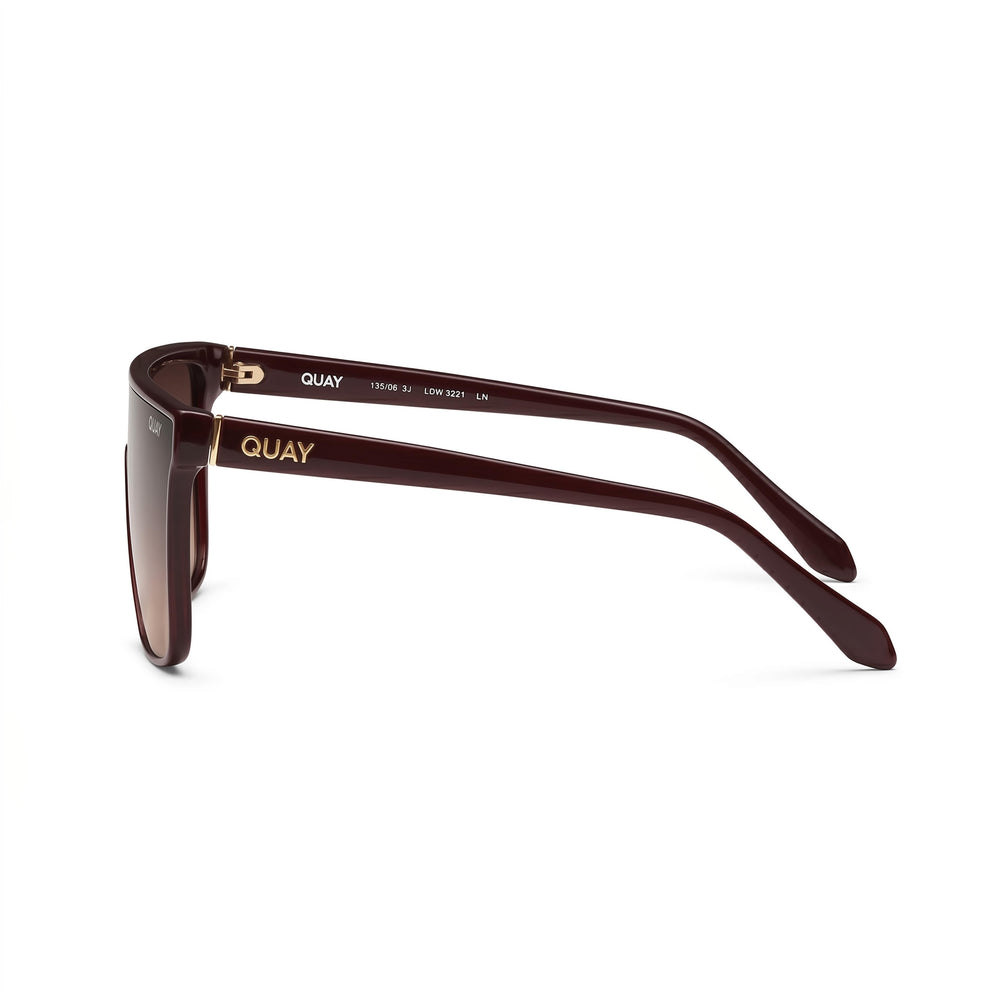 QUAY AUSTRALIA Nightfall Medium Unisex Espresso Brown Fawn Injection Sunglasses UV Protection Non-Polarized
