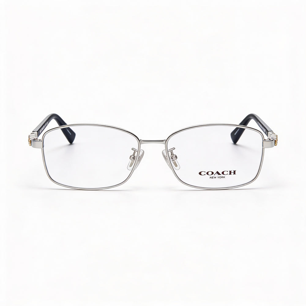 Coach 0hc5083b Unisex Silver/Black Metal Rectangle Eyeglasses 51-14-135mm