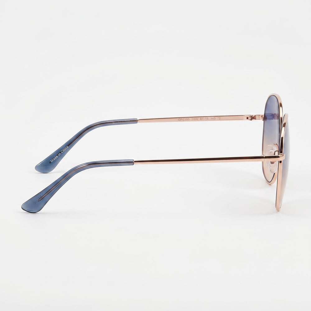 Guess Factory GF0385 Women's Shiny Rose Gold Plastic Frame Blue Gradient UV Protected Sunglasses 145mm