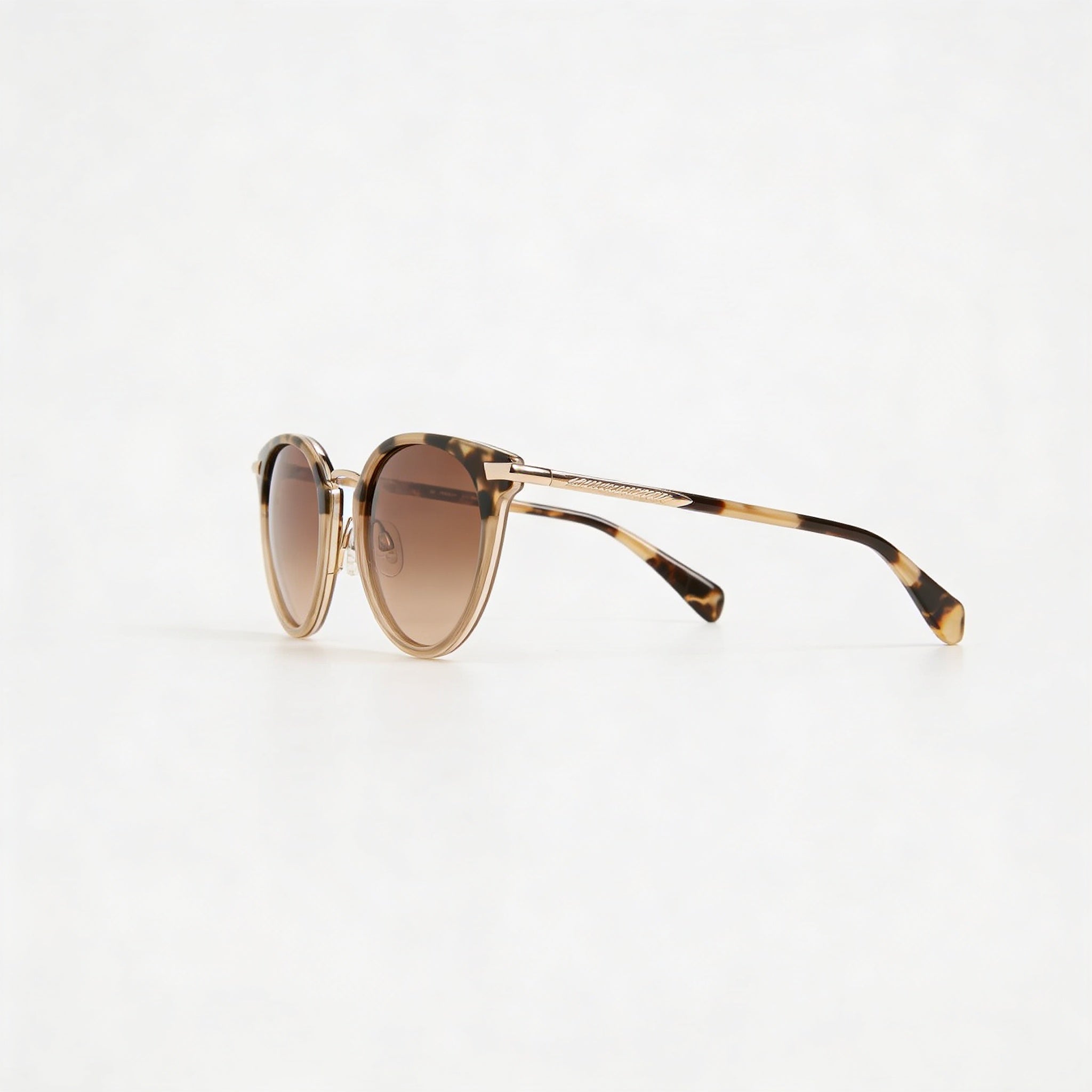 Rag & Bone Wayfarers Women's Metal Frame Havana Honey UV Protection Non-Polarized Sunglasses 53mm, Photo 3