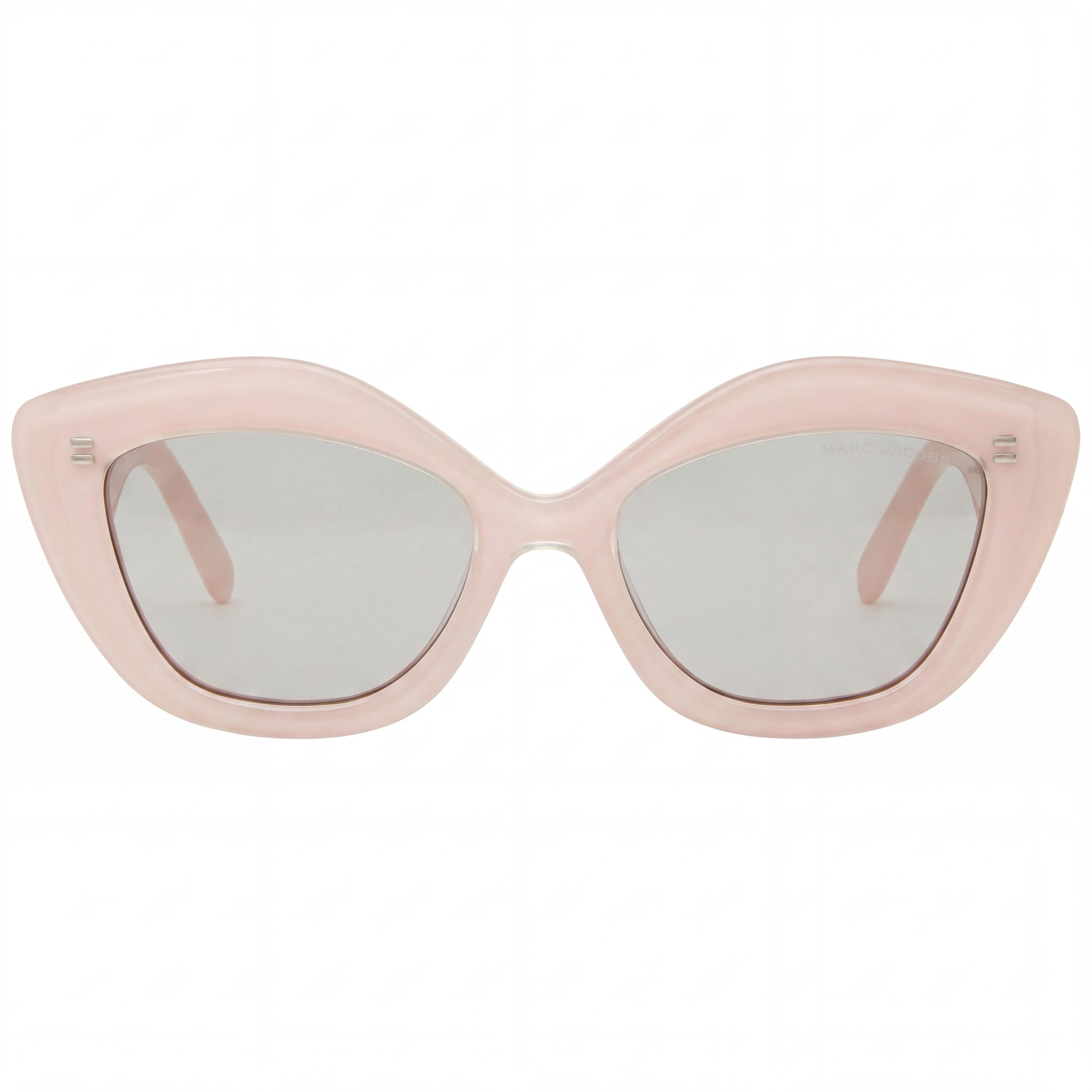 Marc Jacobs Classic MARC 800/S Women's Rectangular Acetate Sunglasses in Crystal Pink with Grey Lenses 50-18-145, Photo 2