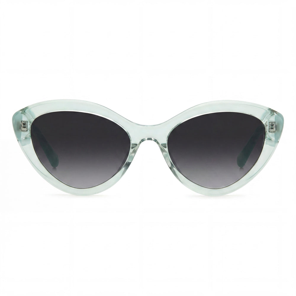 Kate Spade New York Seasonal Women’s Acetate Teal Sunglasses with UV Protection, Dark Grey Shaded 55mm