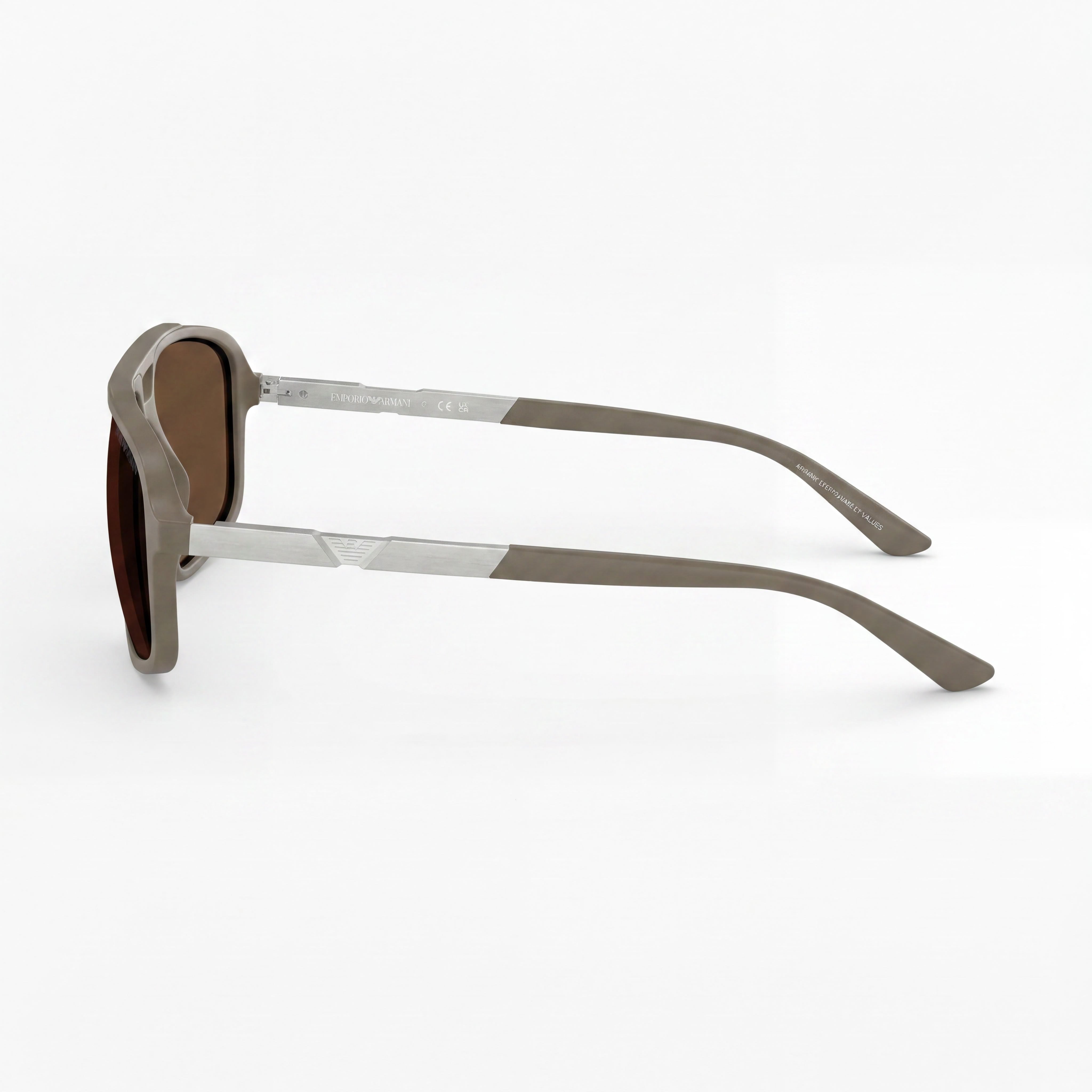 Emporio Armani Ea4236u Universal Fit Women's Matte Beige Dark Brown Plastic 100% UV Protection Sunglasses 59mm, Photo 3
