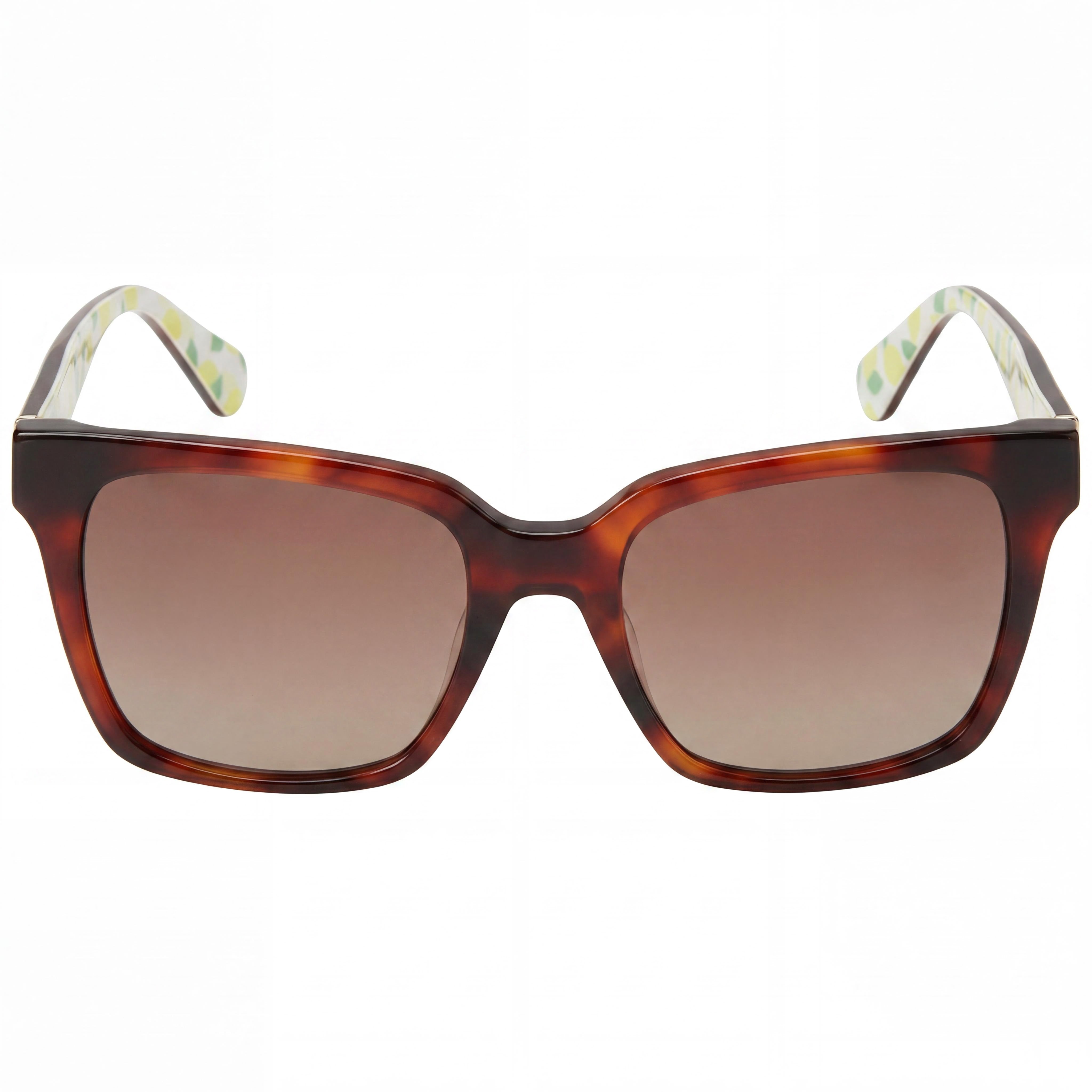 kate spade new york Harlow/G/S Women's Havana Brown Gradient Square Plastic UV Protected Sunglasses 55mm, Photo 2