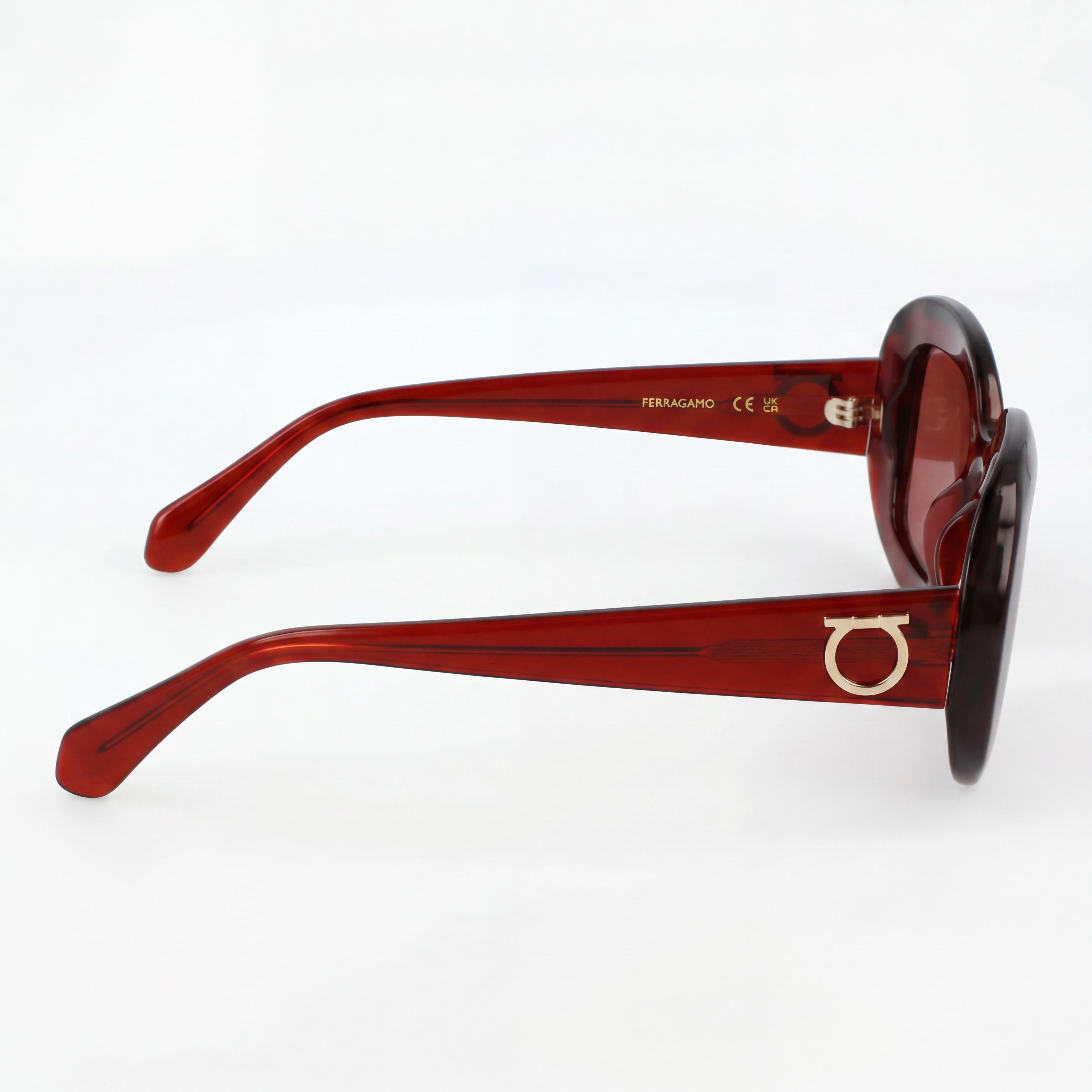 Ferragamo Sf2038se Unisex Eyeglasses, Transparent Rust Acetate Frame, Polycarbonate Lenses, 51mm, Photo 2