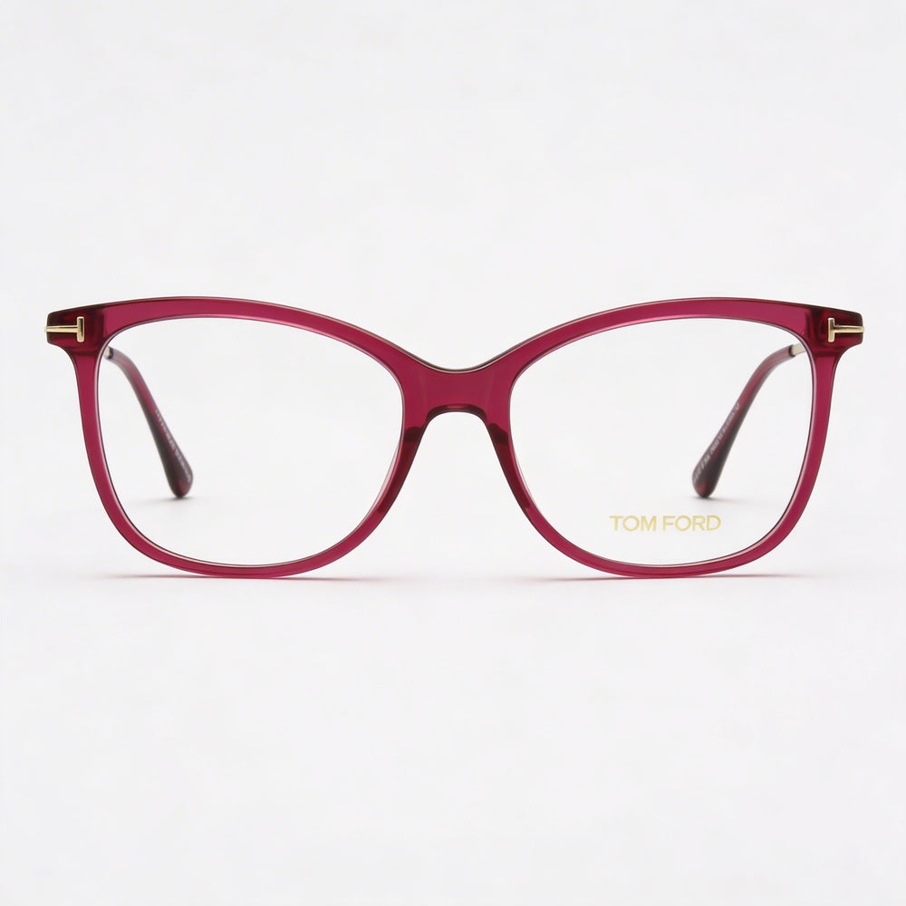 Gafas Tom Ford Modern Unisex de Plástico con Montura Frontal Violeta Transparente y Varillas Oro Rosa 52-17-140
