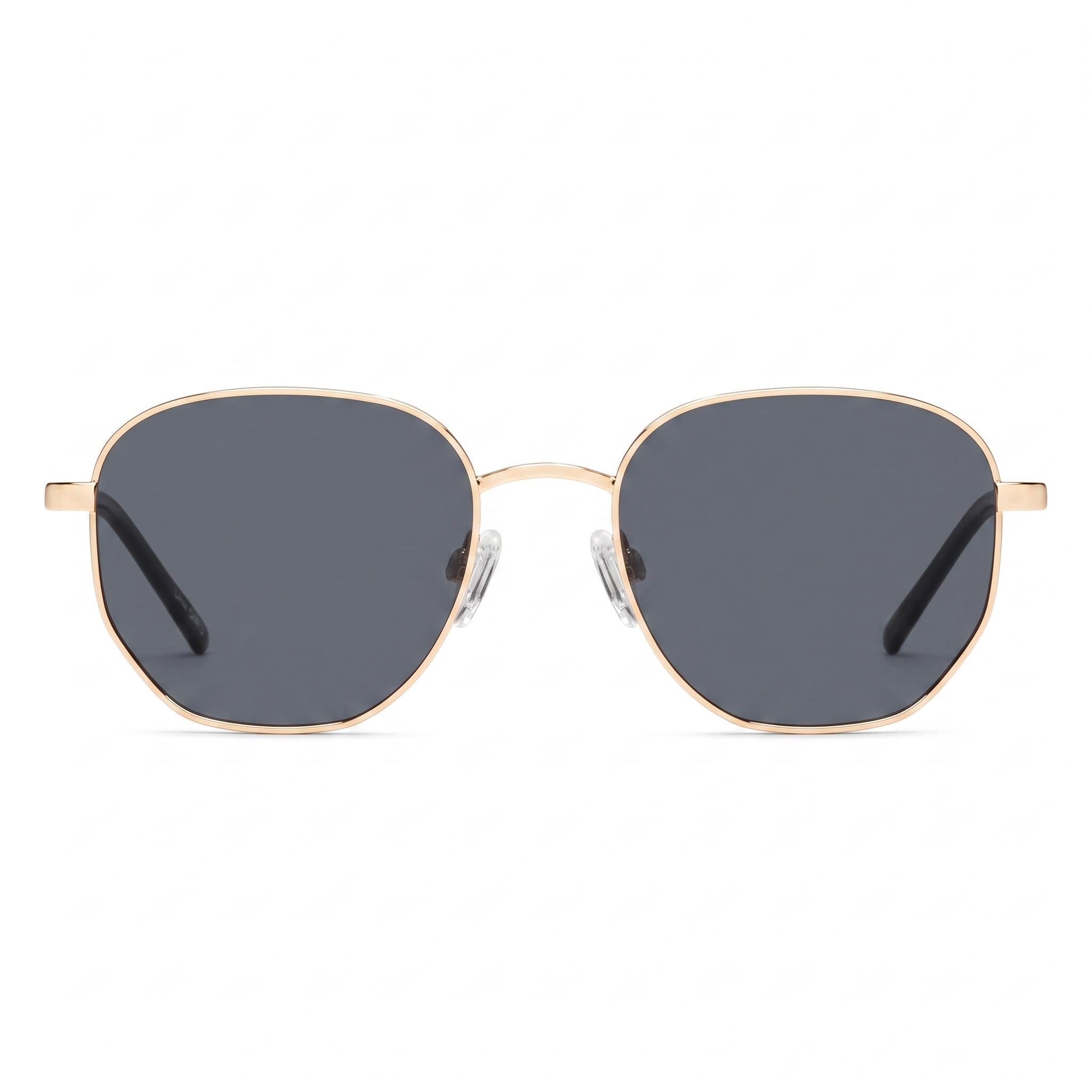QUAY AUSTRALIA Big Time Unisex Gold Smoke Plastic Frame Smoke Polarized UV Protection Sunglasses 142mm, Photo 2
