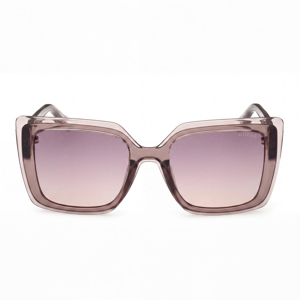 GUESS GU7908 Women's UV Protective Sunglasses, Beige Plastic Frame, Gradient Purple Lenses, 52mm