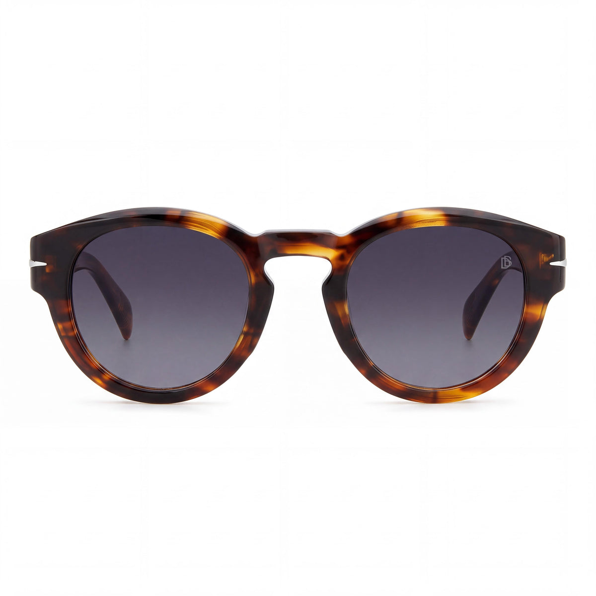 Gafas de sol David Beckham DB 7110/S unisex clásicas de acetato cuerno marrón, gris oscuro degradado, protección UV 49-25-145, Photo 2