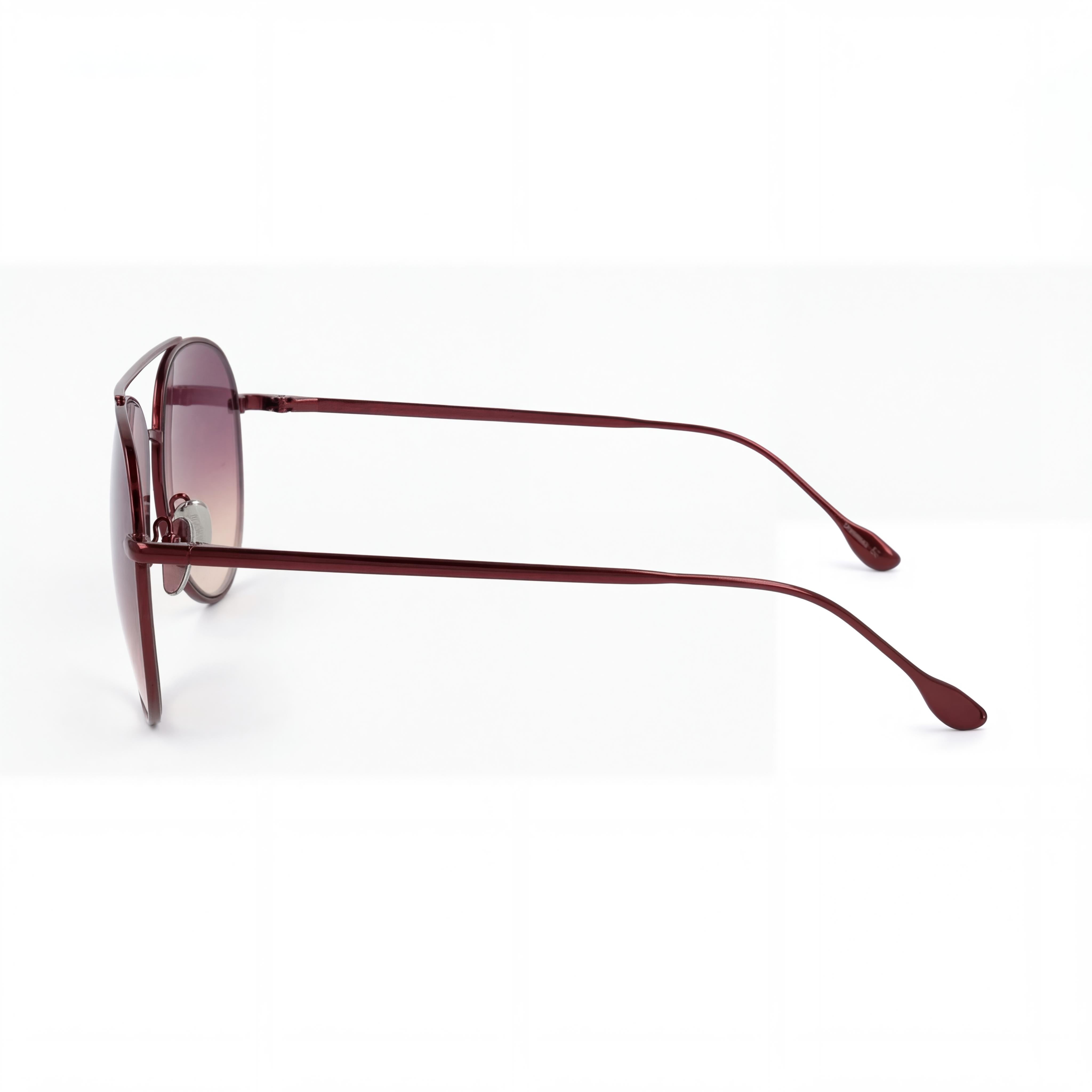 Gafas de sol Isabel Marant casual para mujer con montura metálica, rojo vino con espejo dorado en lentes sombreadas burdeos 60-14-145, Photo 3