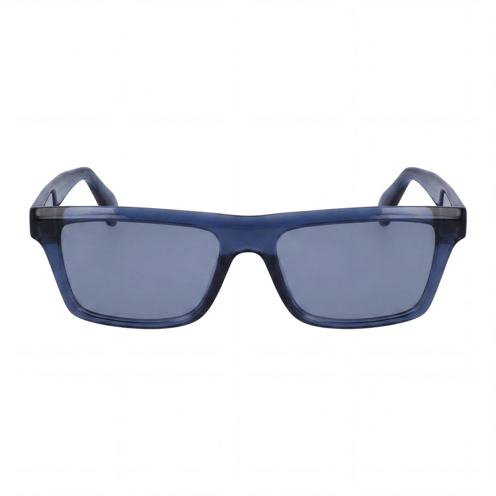 Gafas de sol polarizadas transparentes azules metálicas Ferragamo Sf2988 para hombre de 54 mm
