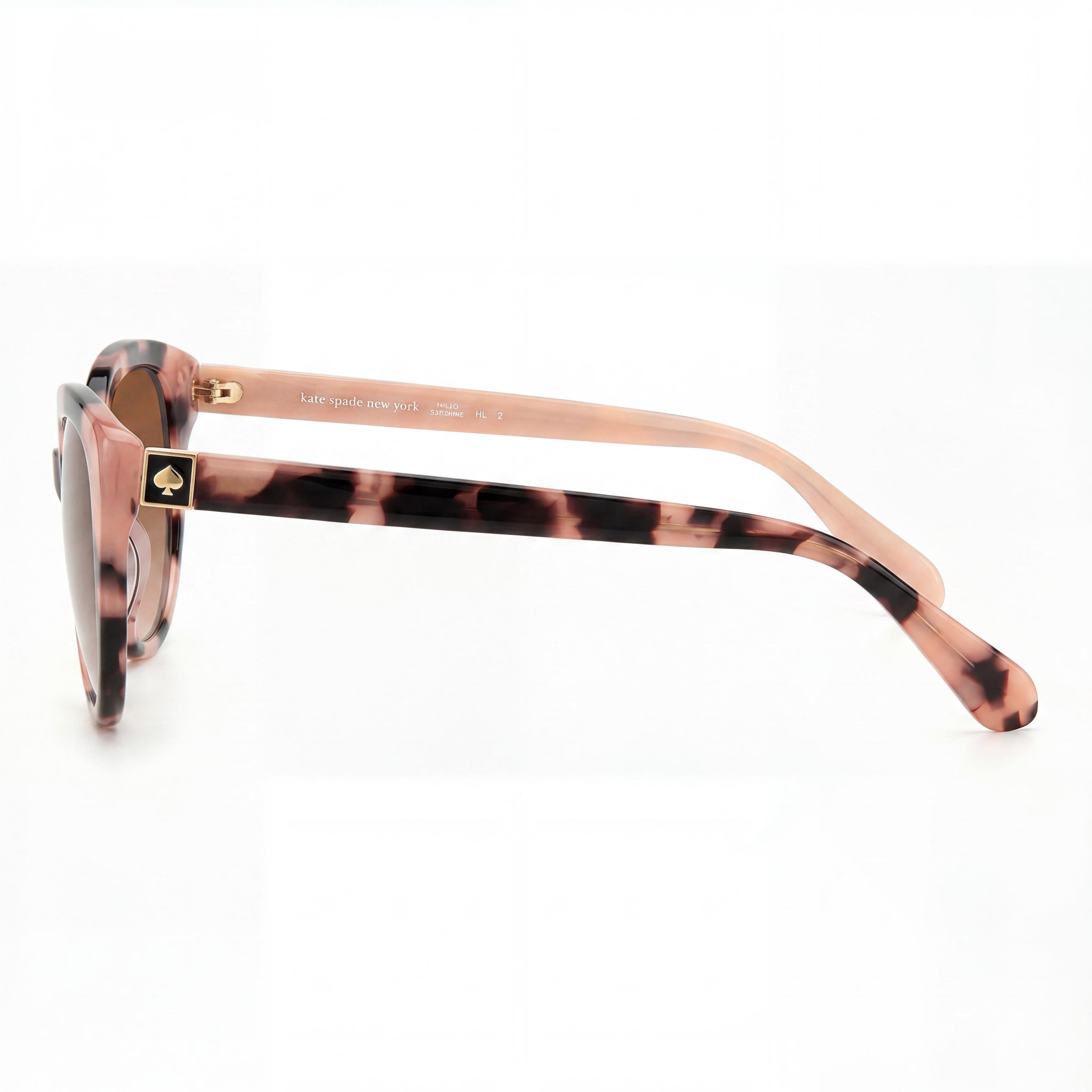 kate spade new york Amberlee/S Women's Pink Havana Plastic Brown Pink Gradient UV Protection Sunglasses 55mm, Photo 3